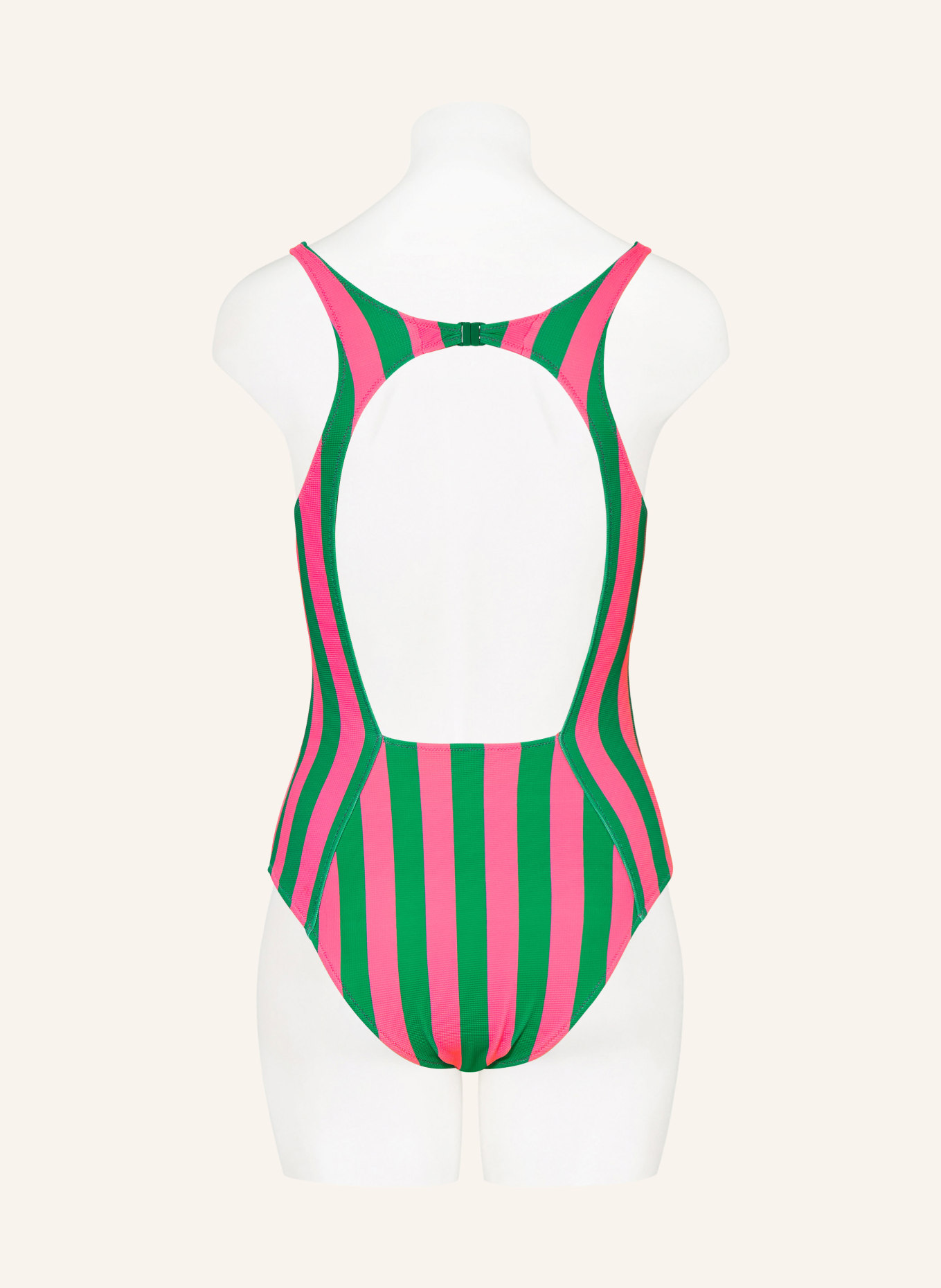 watercult Badeanzug STRIPE ENERGY mit Cut-out: PINK / GRÜN