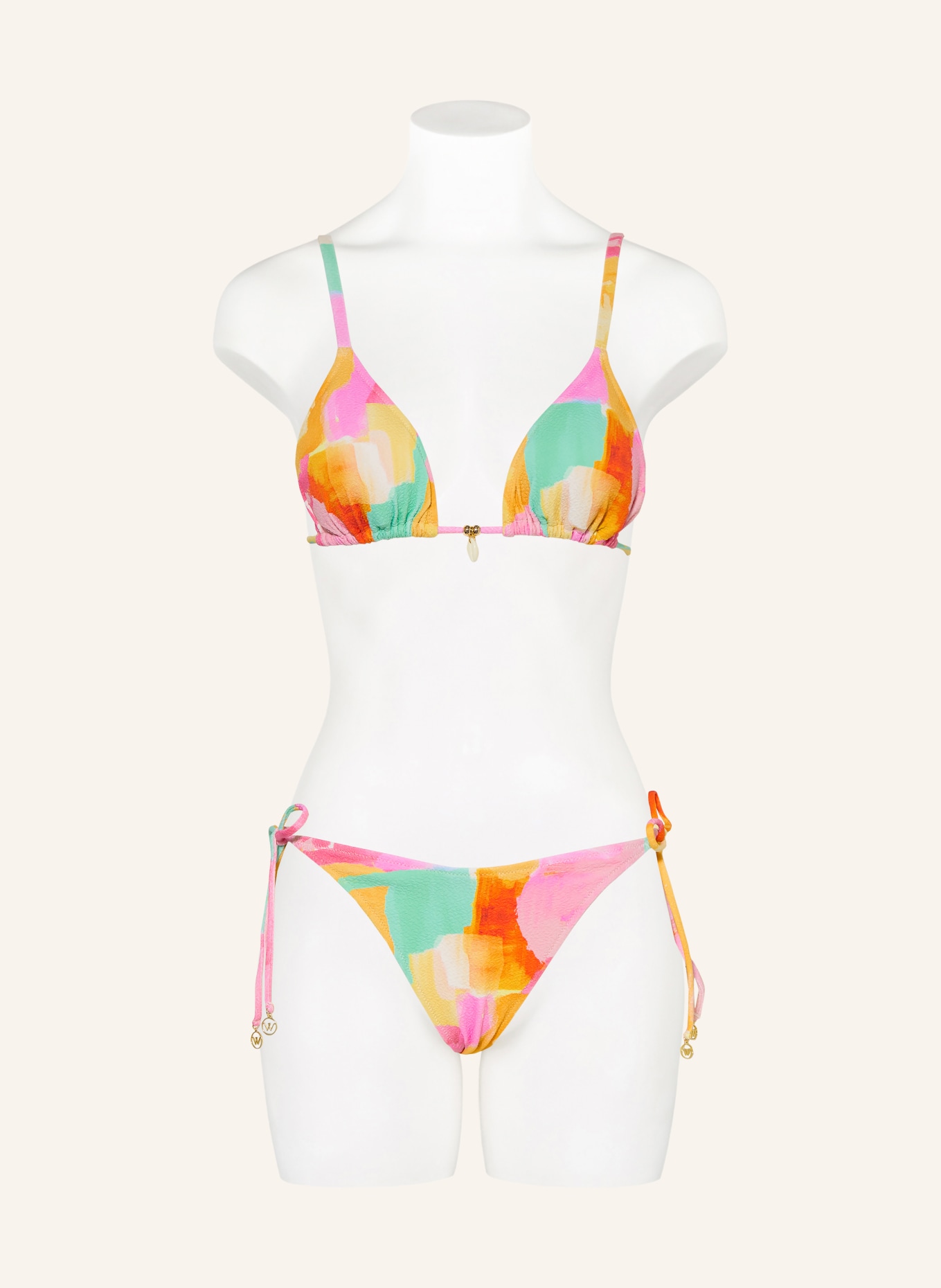 watercult Triangel-Bikini-Top EMPOWERED PLAY: ROSA / GELB / TÜRKIS