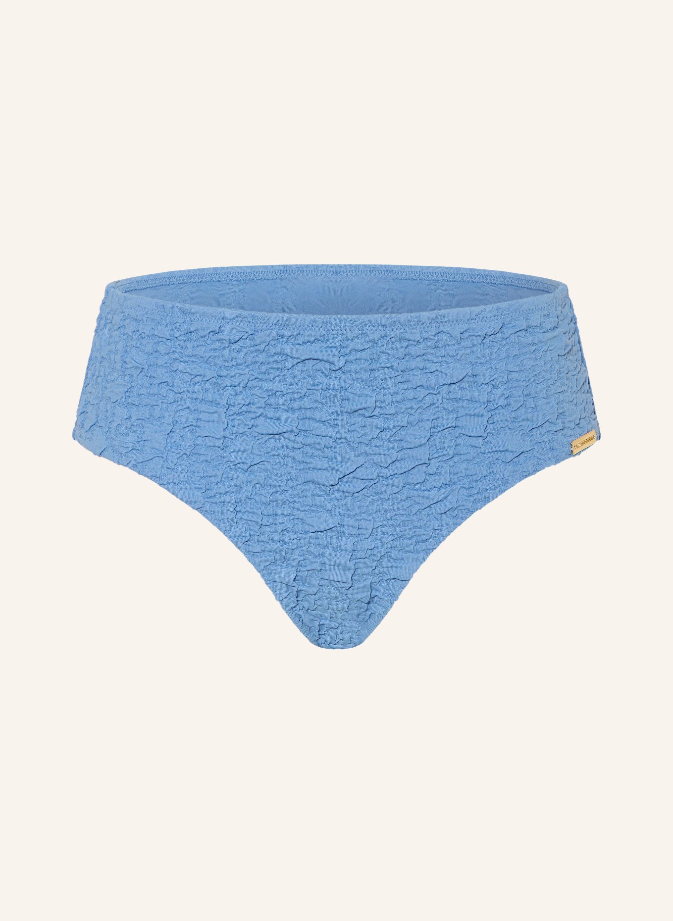 watercult Highwaist-Bikini-Hose TIDAL TEXTURE: HELLBLAU