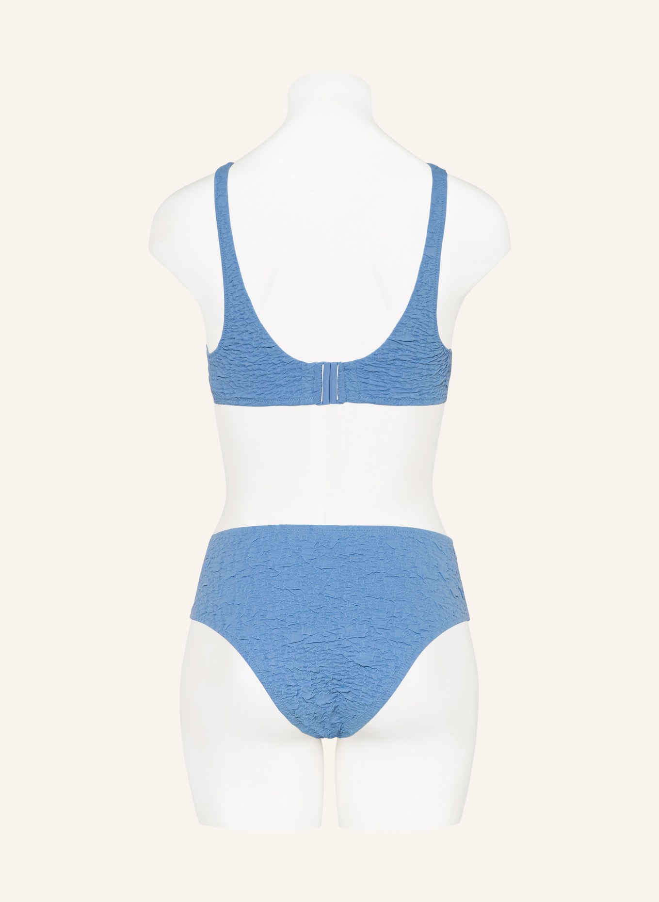 watercult Highwaist-Bikini-Hose TIDAL TEXTURE: HELLBLAU