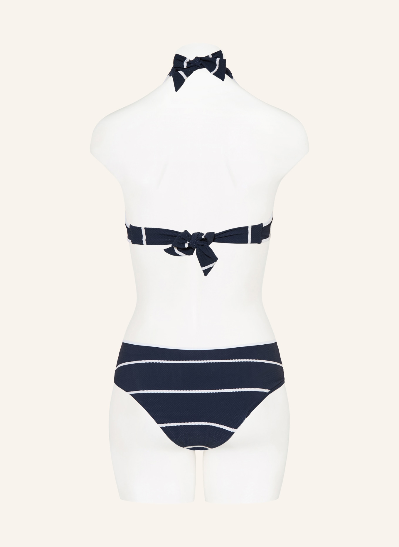 watercult Bikiny s ramínky COASTAL LINES: TMAVĚ MODRÁ / BÍLÁ