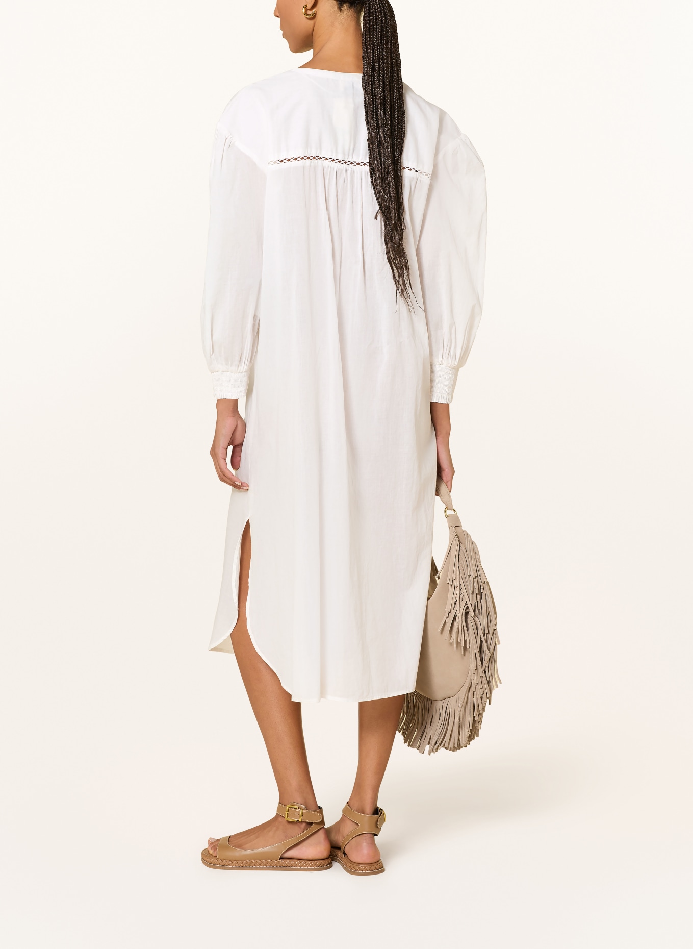 watercult Sukienka plażowa COASTAL BOHEMIA z haftami: ECRU / JASNOBRĄZOWY