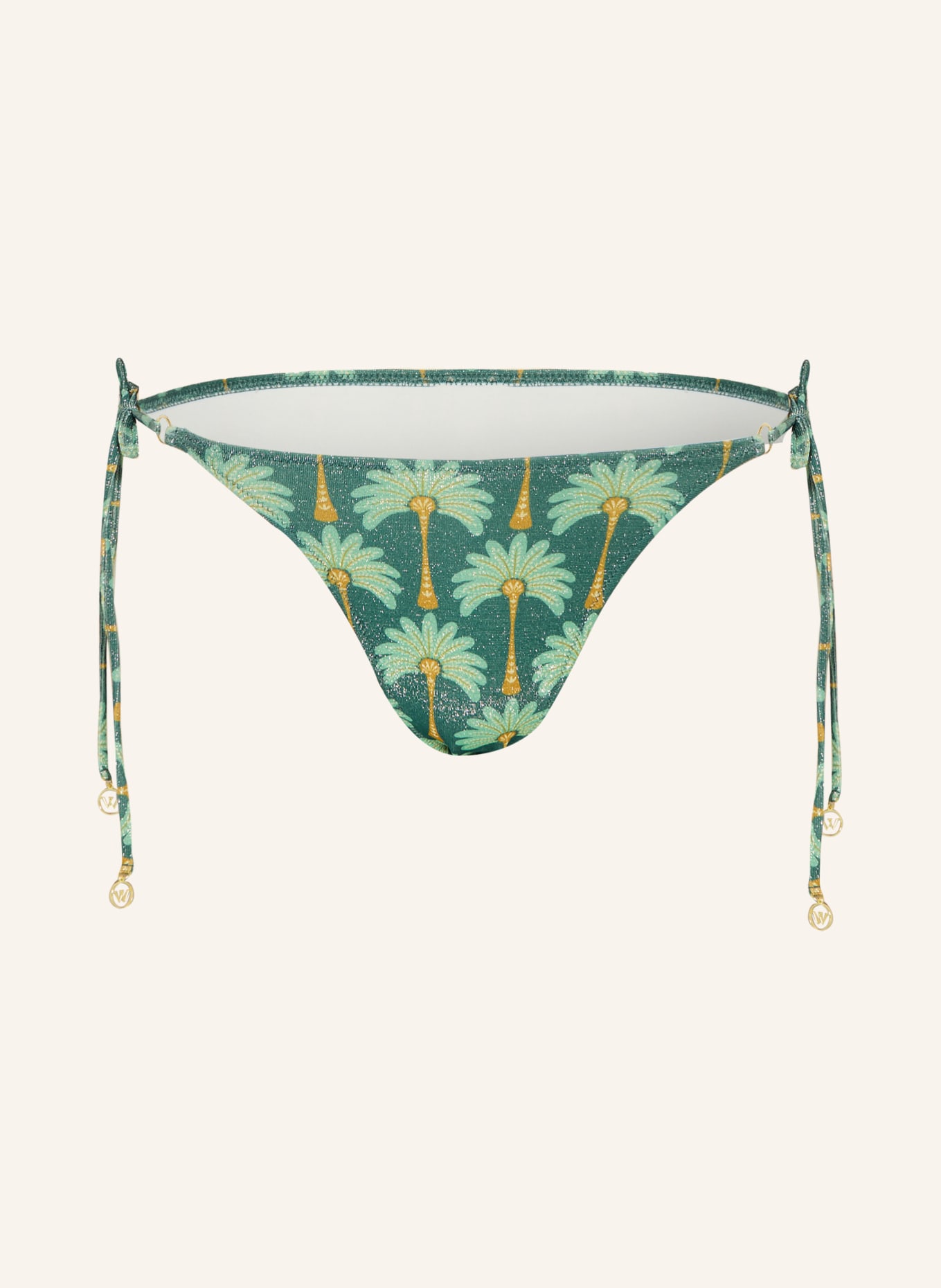 watercult Triangel-Bikini-Hose TROPICAL MUSE mit Glitzergarn: GRÜN / DUNKELGELB / MINT