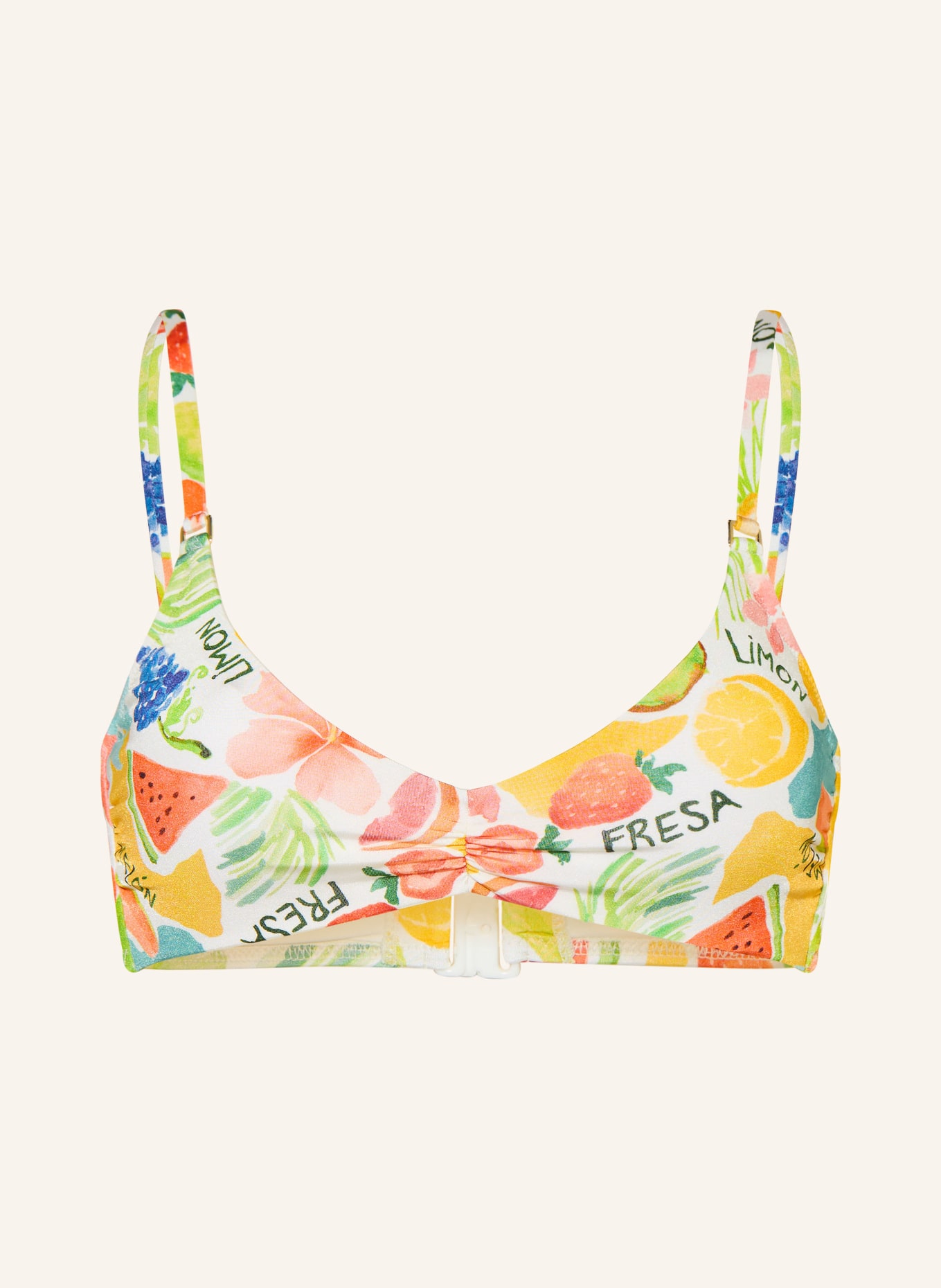 watercult Bralette-Bikini-Top FRUITBOWL: GELB / HELLROT / WEISS