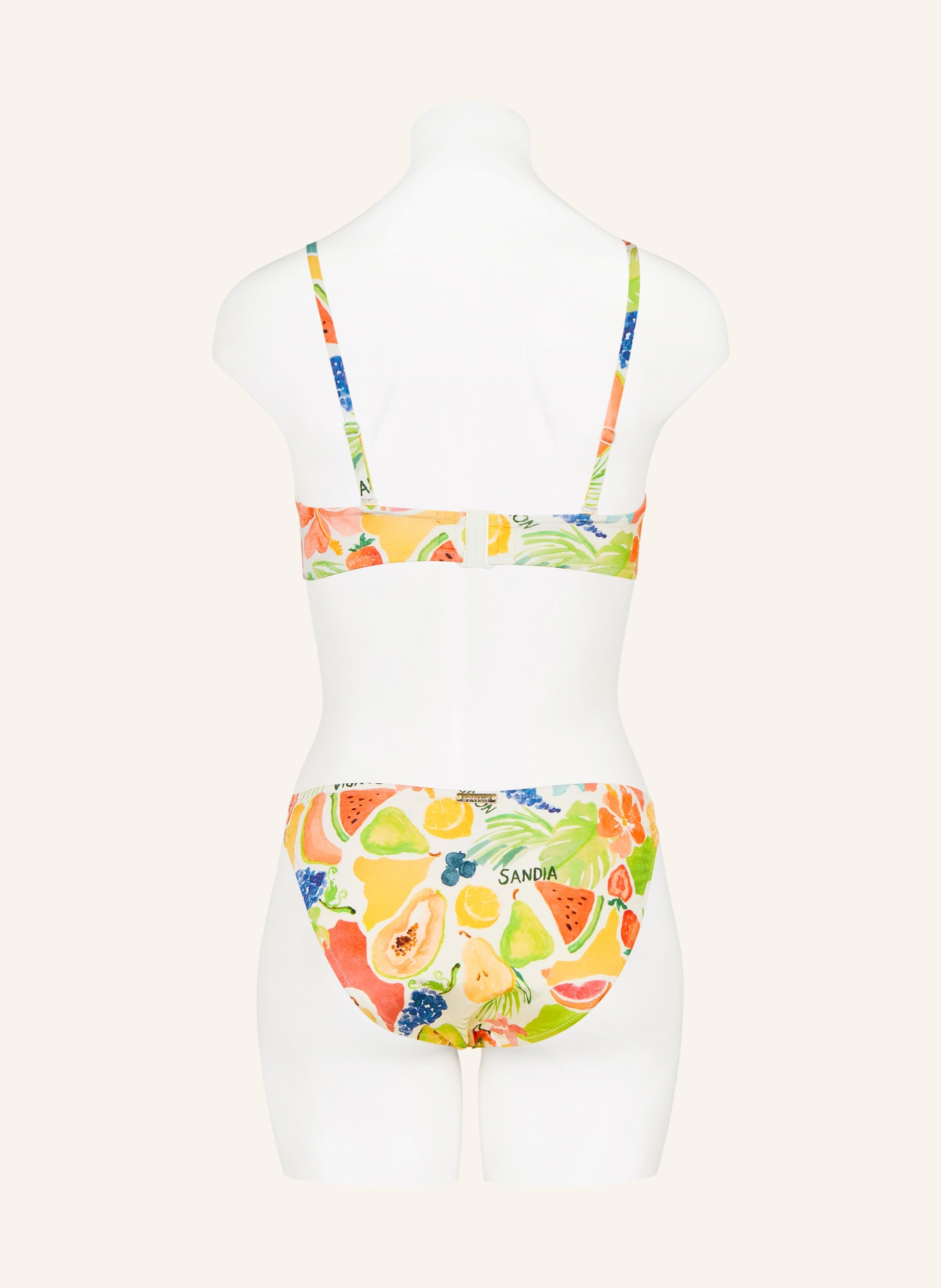watercult Bralette-Bikini-Top FRUITBOWL: GELB / HELLROT / WEISS