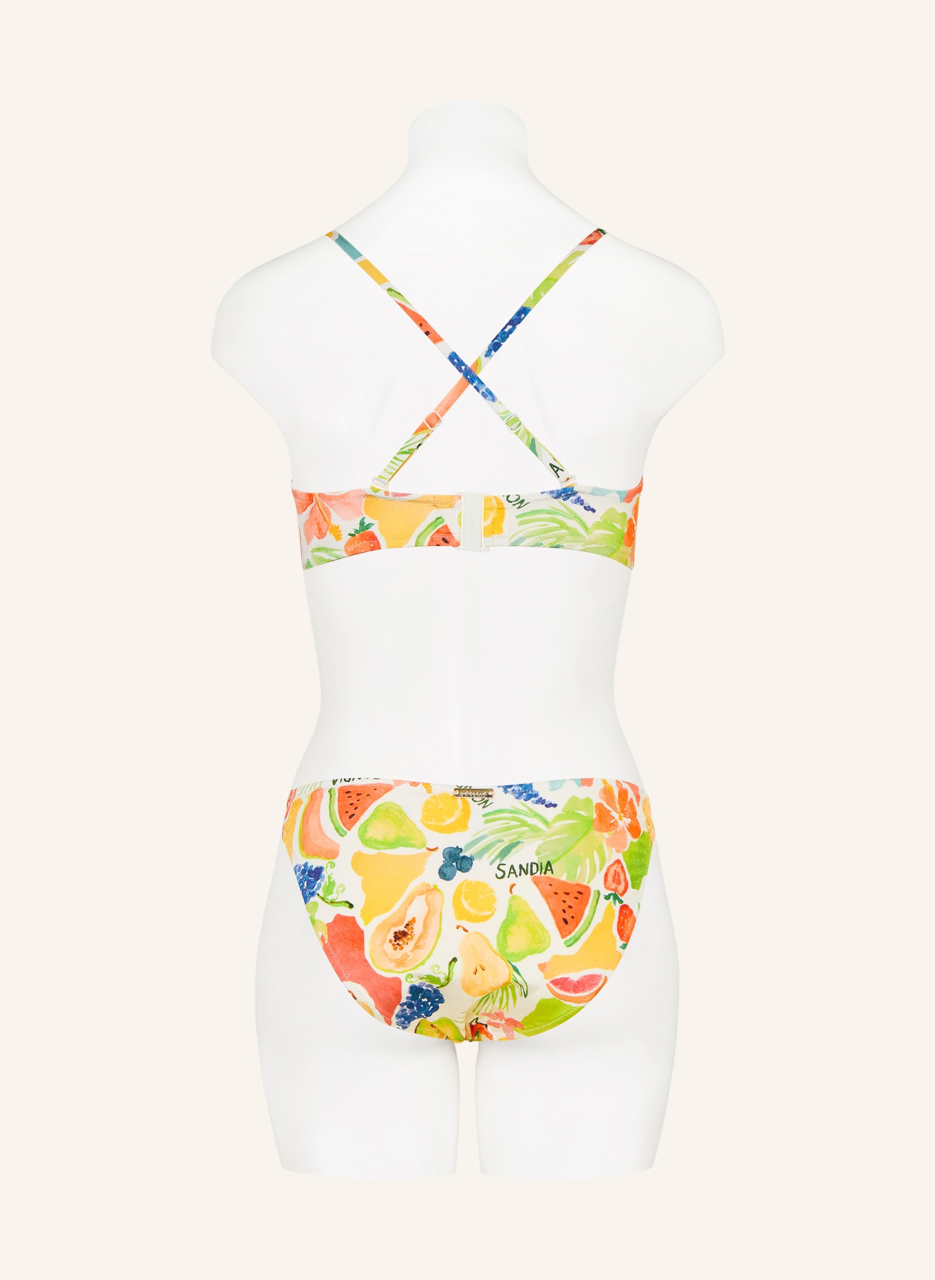 watercult Bralette-Bikini-Top FRUITBOWL: GELB / HELLROT / WEISS