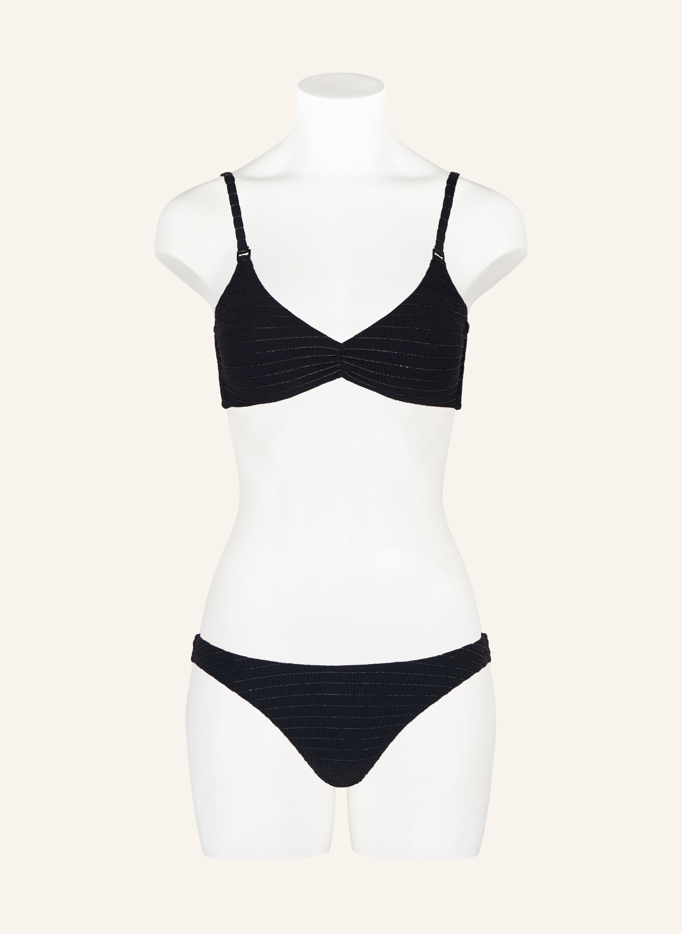 watercult Bralette bikiny AFTERLIGHT: ČERNÁ / STŘÍBRNÁ