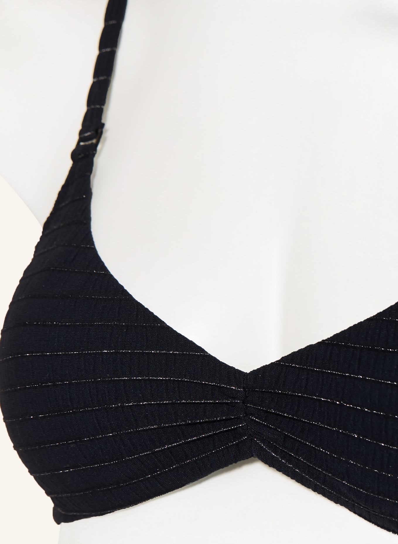 watercult Bralette bikiny AFTERLIGHT: ČERNÁ / STŘÍBRNÁ