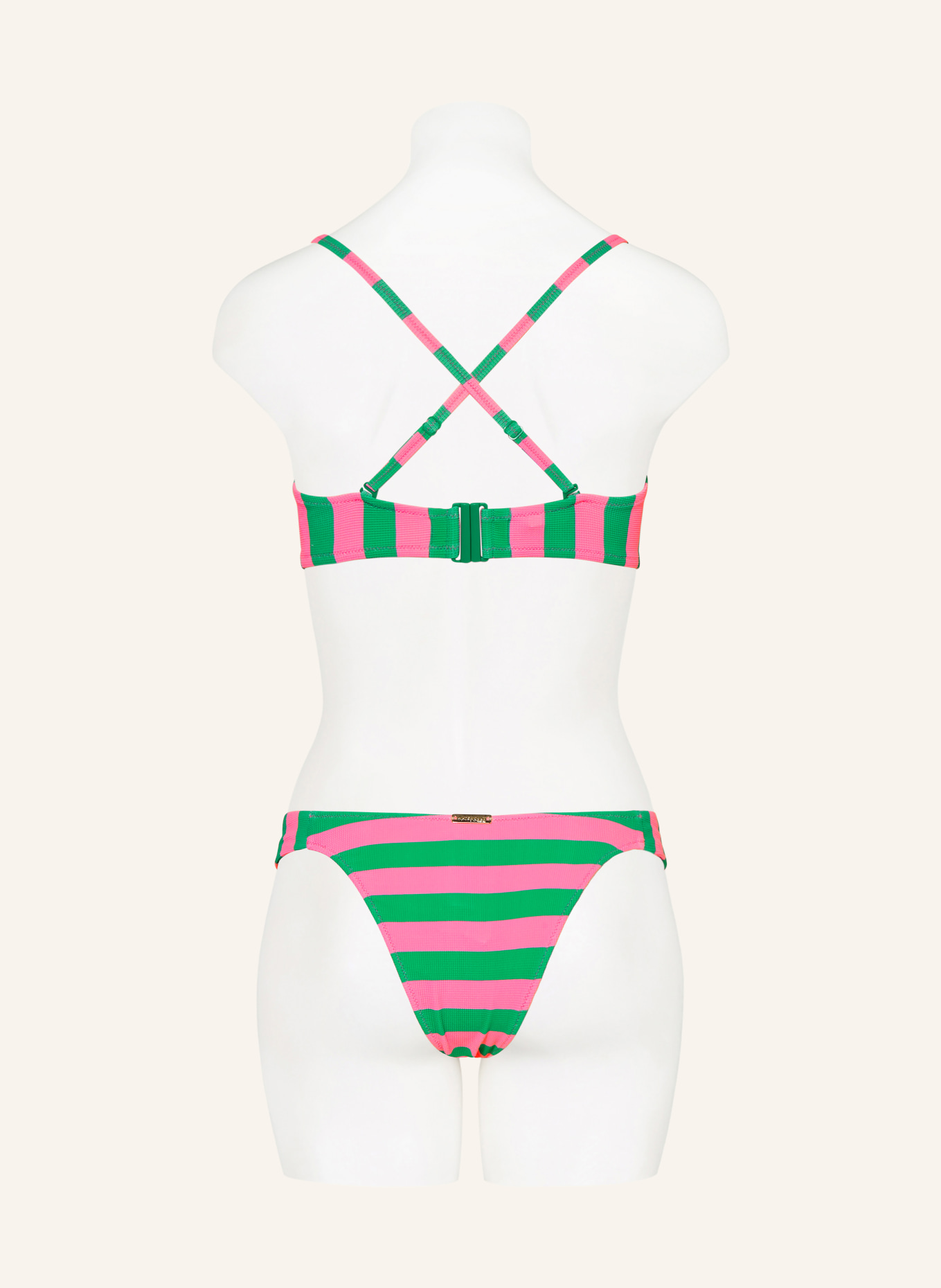 watercult Bralette-Bikini-Top STRIPE ENERGY: PINK / GRÜN