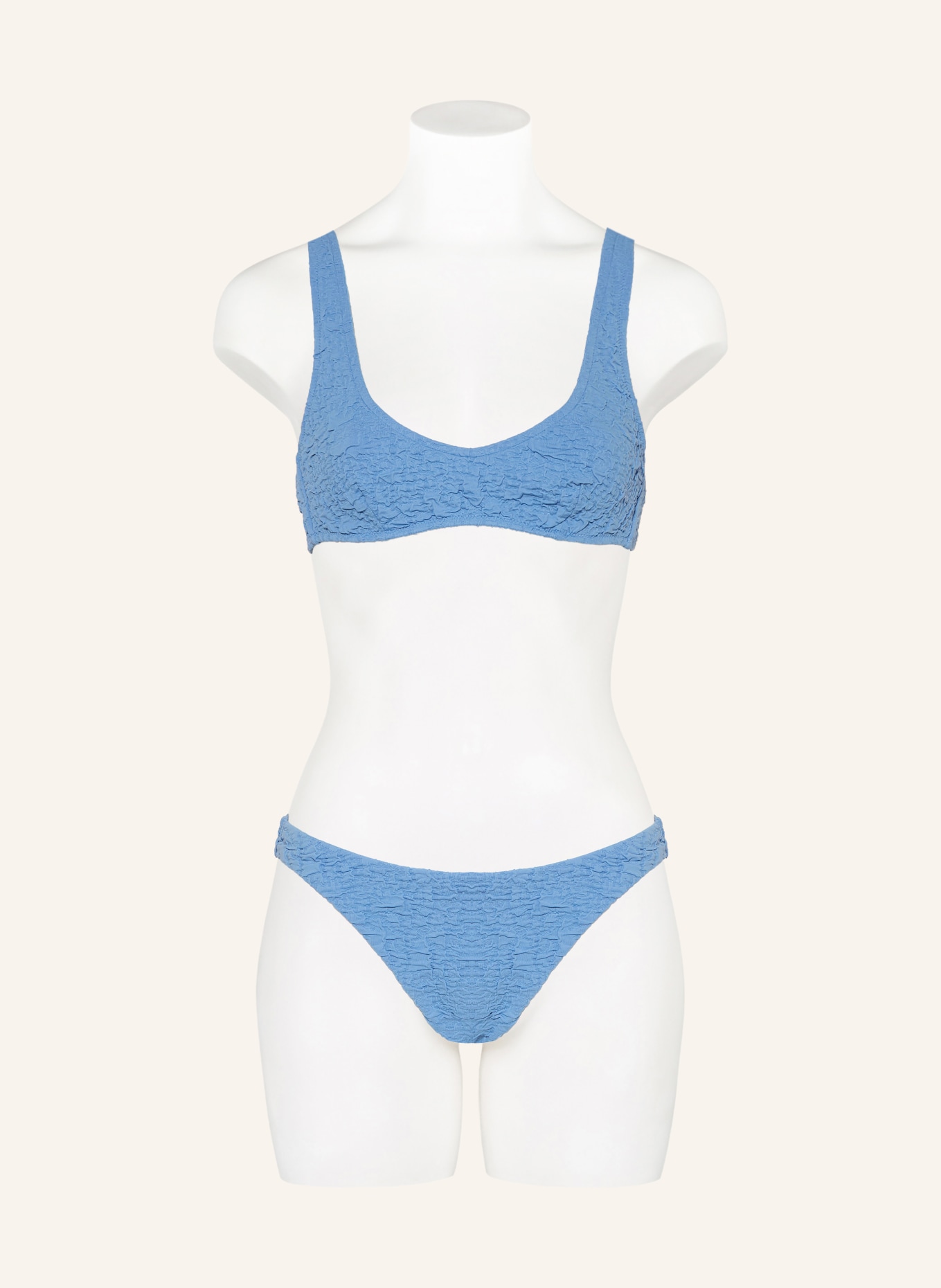 watercult Underwired bikini top TIDAL TEXTURE: LIGHT BLUE