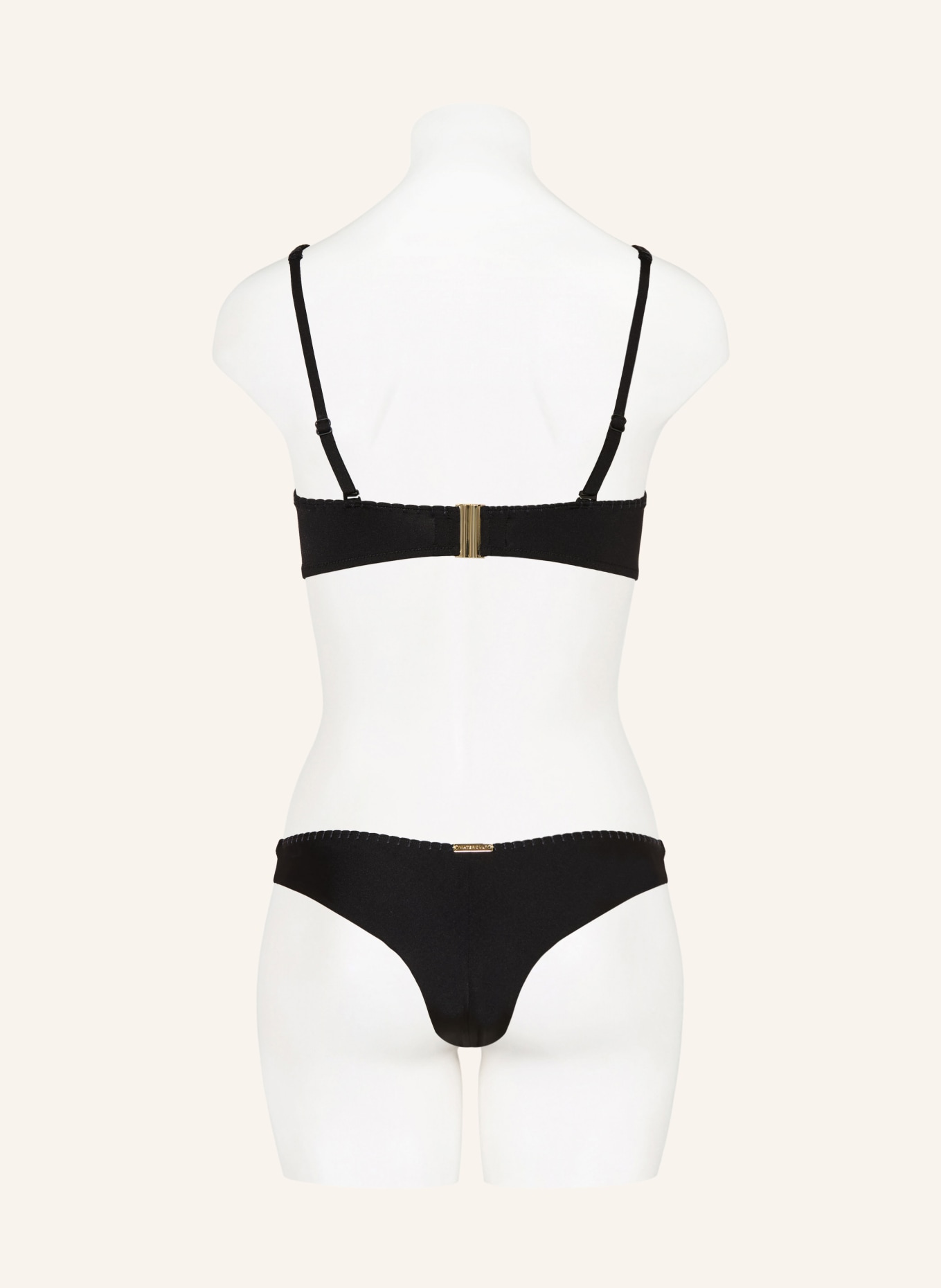 watercult Bustier-Bikini-Top CRAFTED ESSENTIALS in Wickeloptik: SCHWARZ