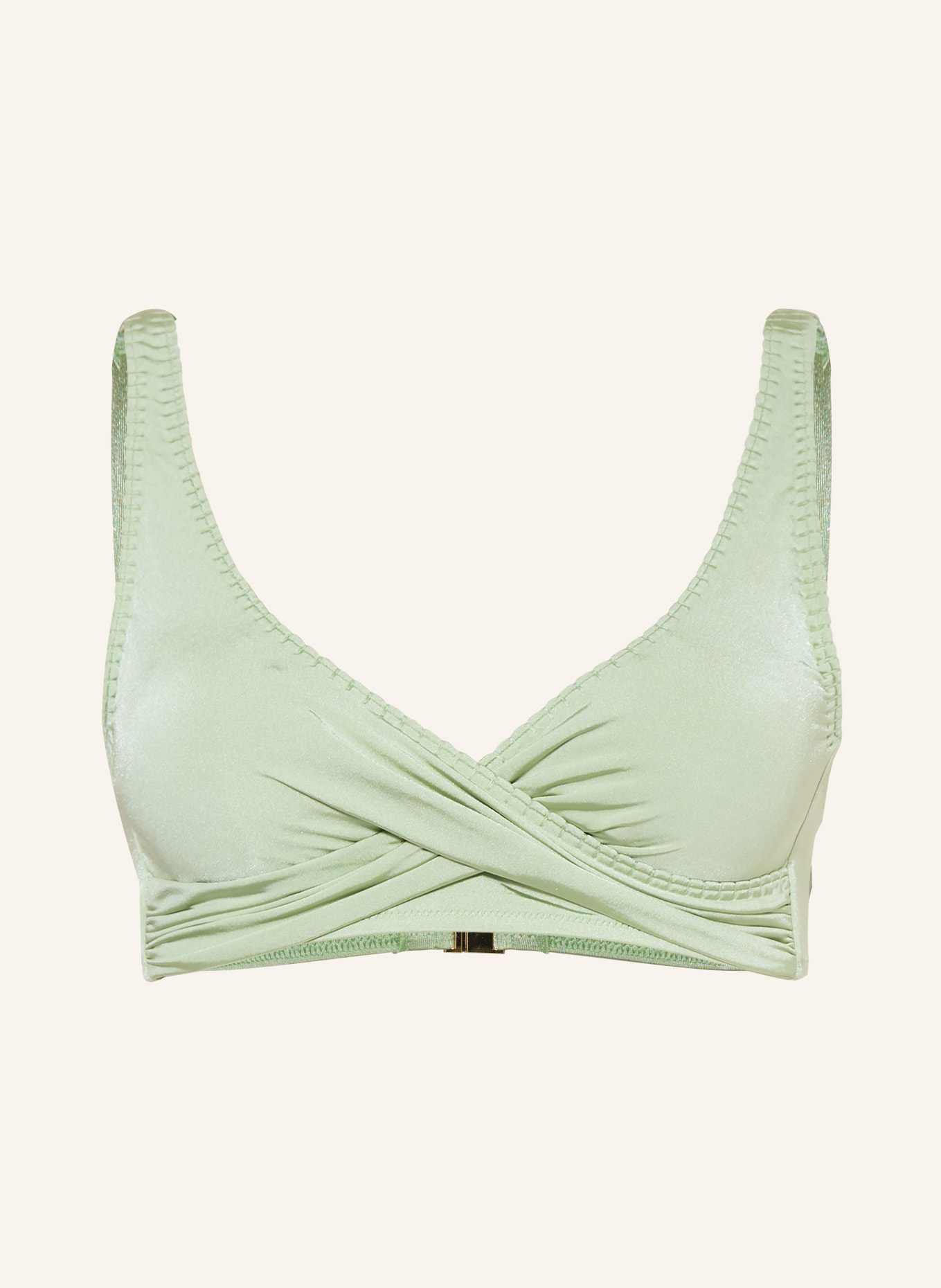 watercult Bustier-bikinitopp CRAFTED ESSENTIALS i omlottstil: LJUSGRÖN
