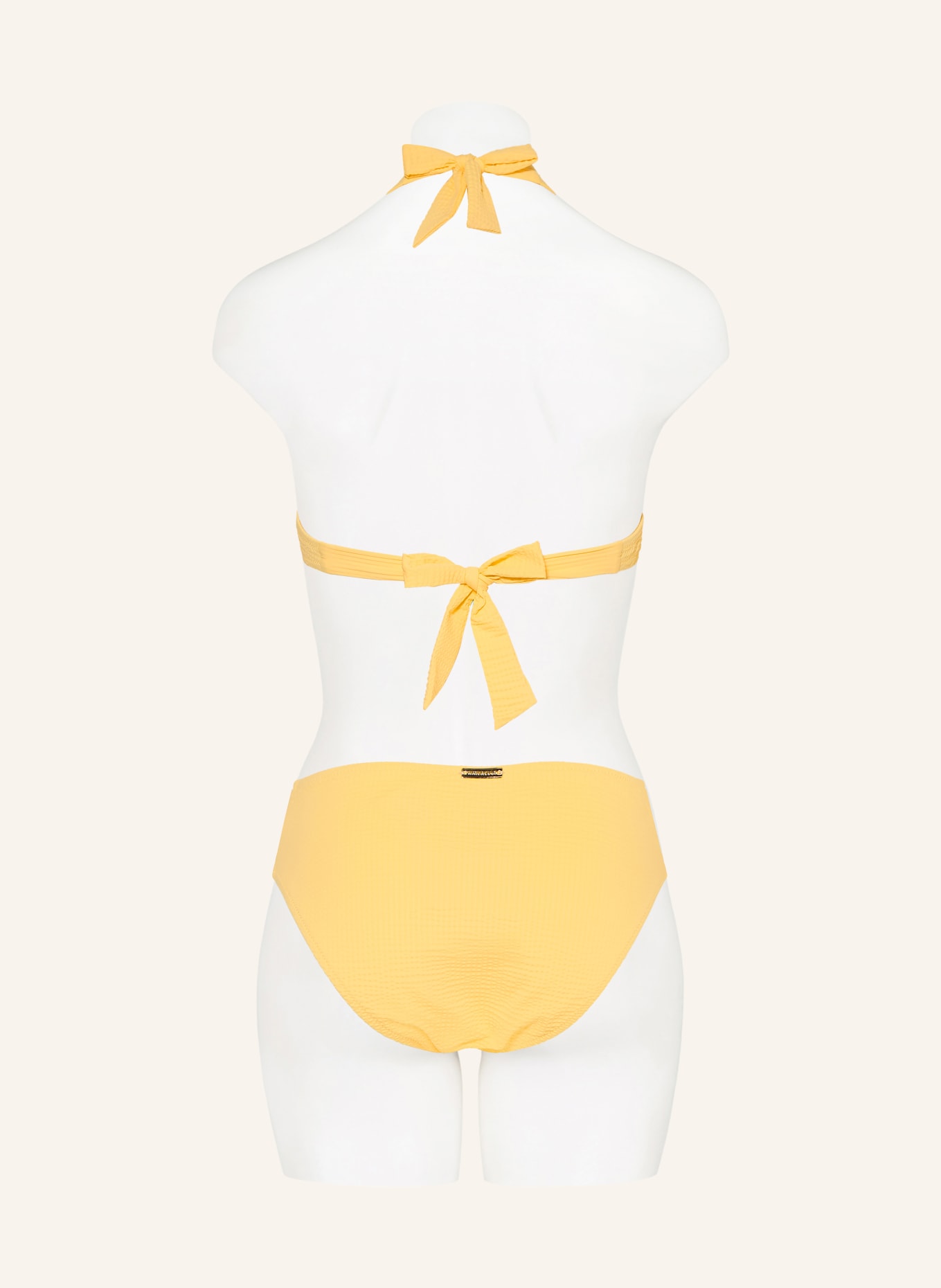watercult SUNTOUCHED SOLIDS halter neck bikini top: DARK YELLOW