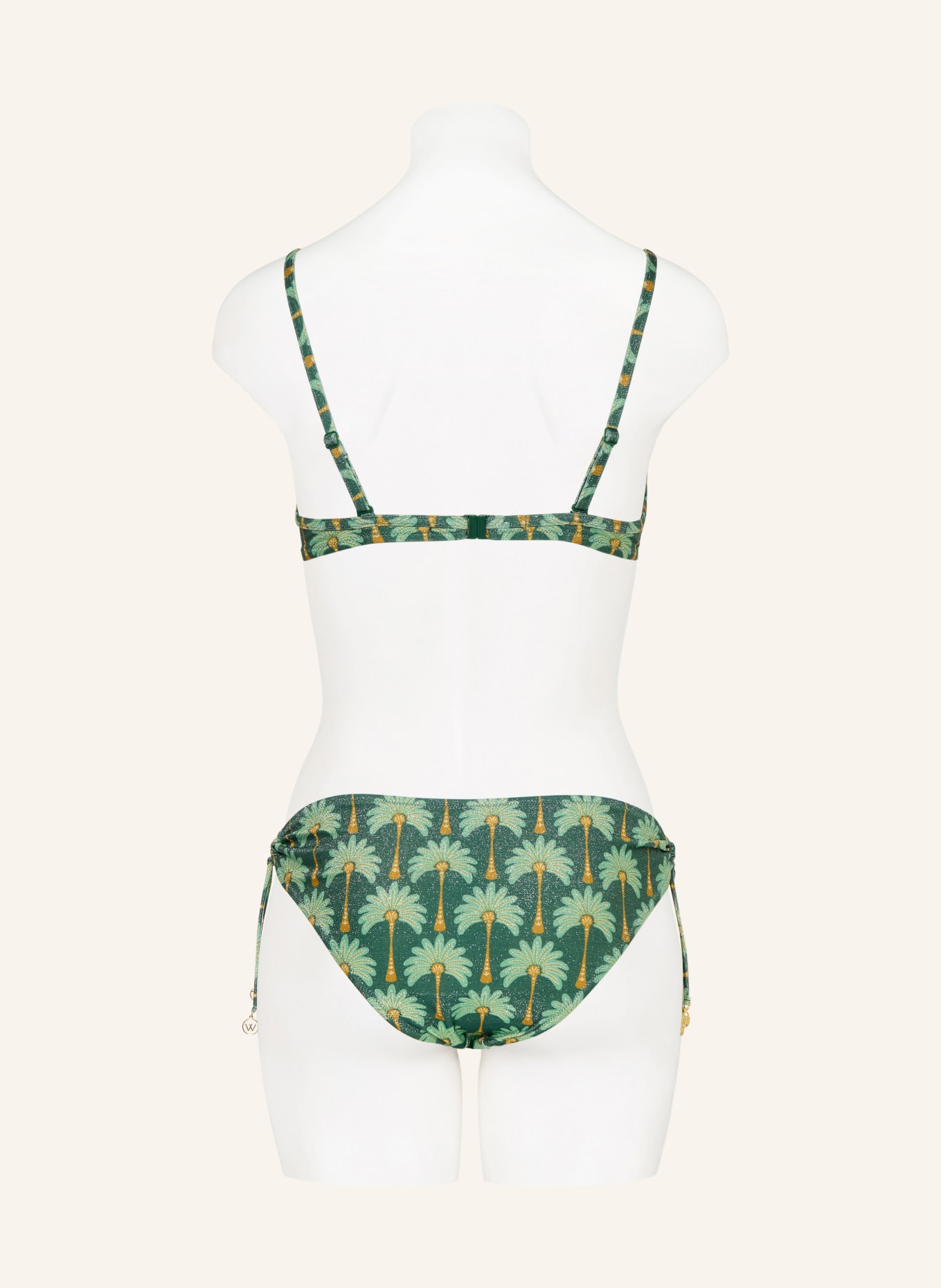 watercult Basic-Bikini-Hose TROPICAL MUSE mit Glitzergarn: GRÜN / DUNKELGELB / MINT