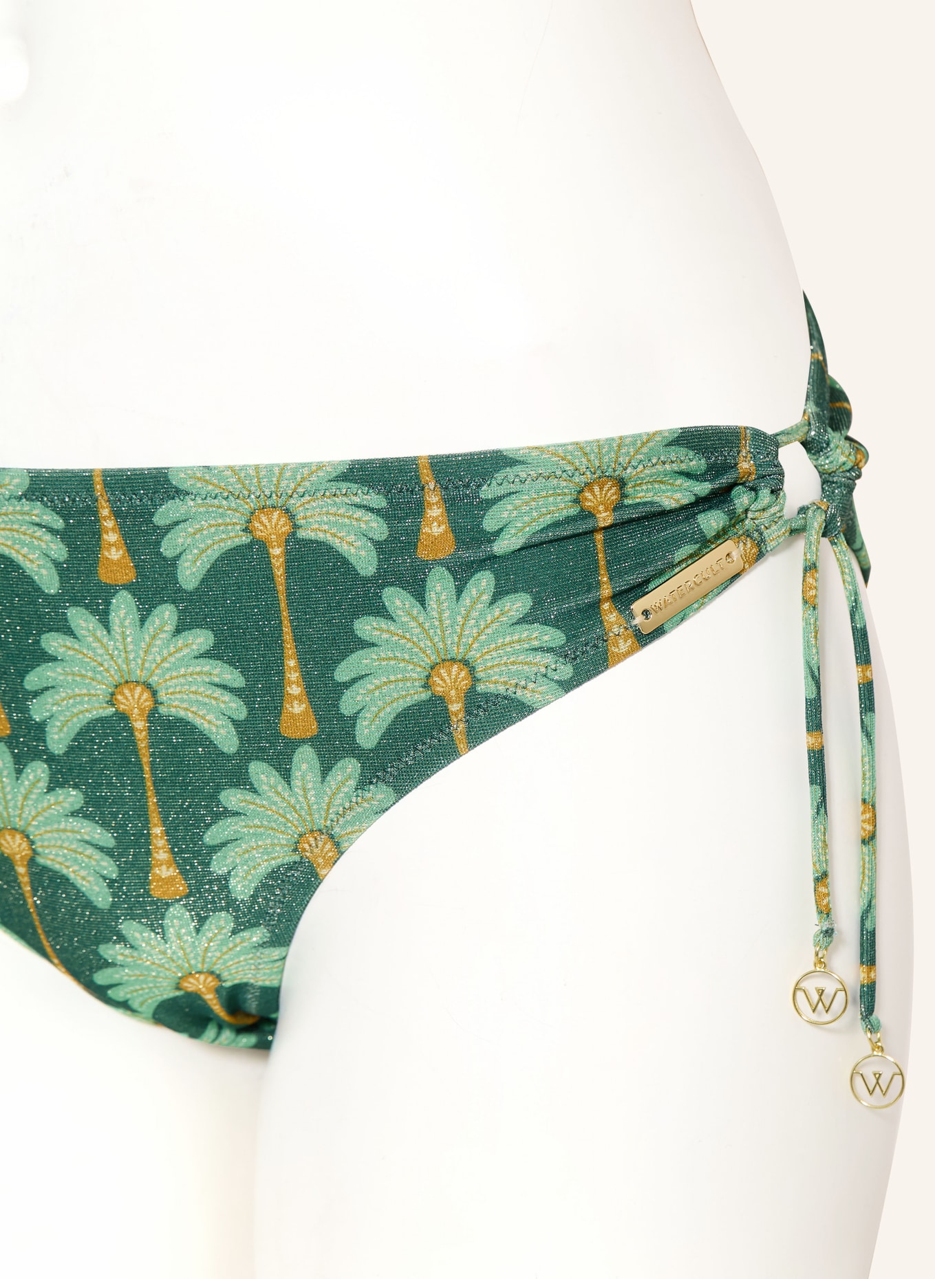watercult Basic-Bikini-Hose TROPICAL MUSE mit Glitzergarn: GRÜN / DUNKELGELB / MINT