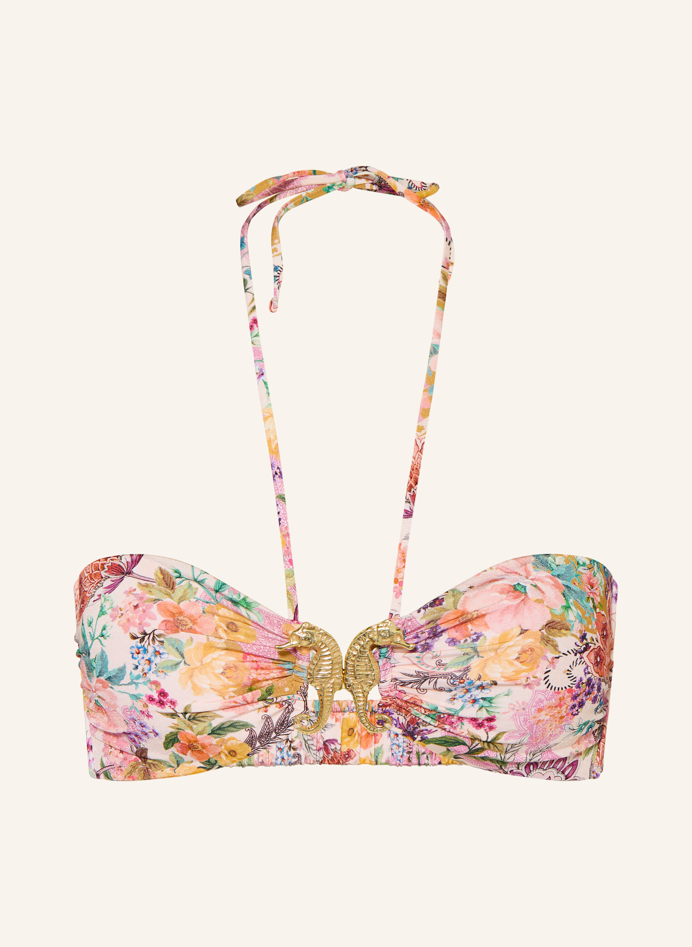 watercult Bandeau-Bikini-Top PRETTY BOHO: PINK / ROSA / GRÜN
