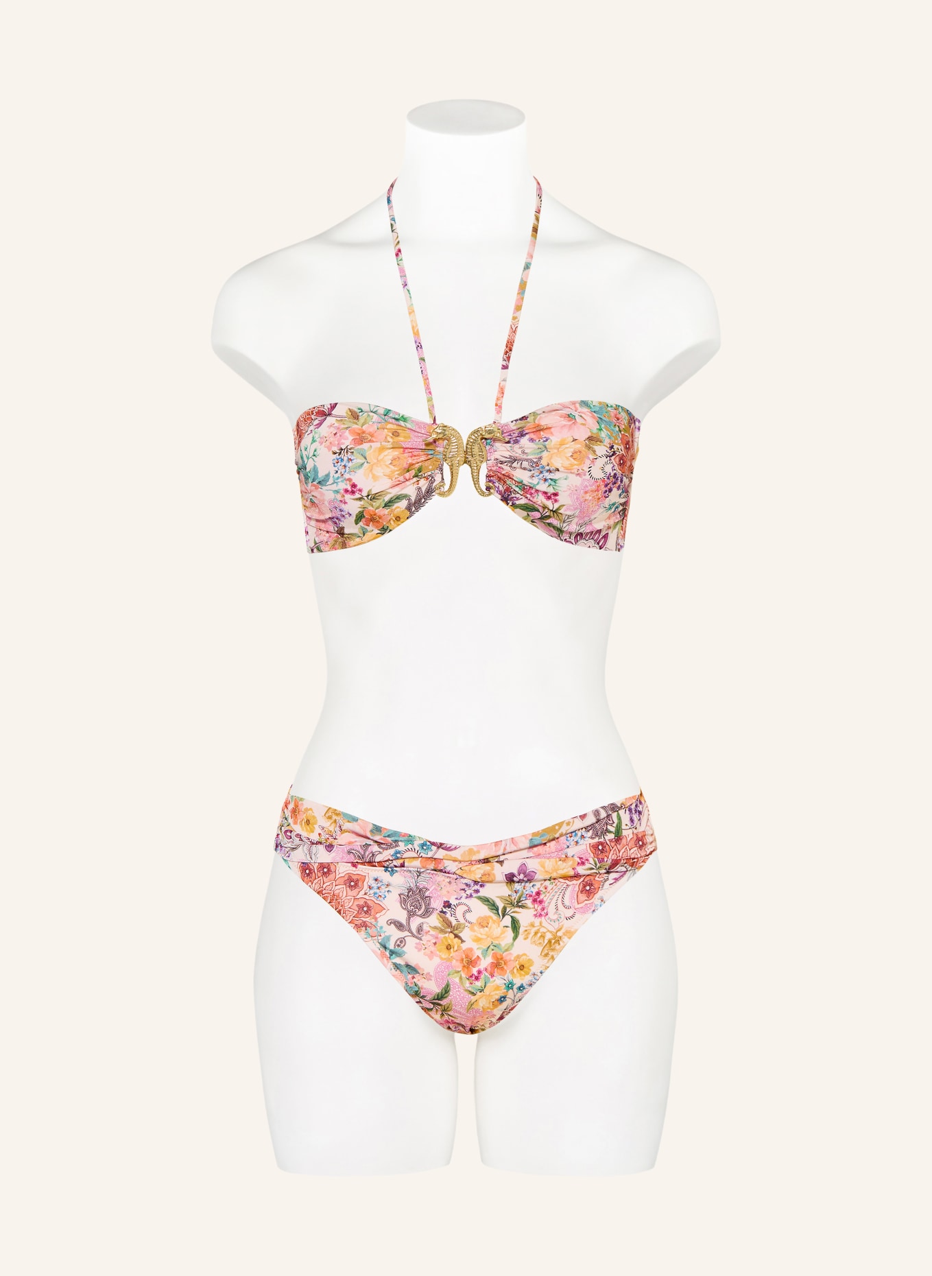 watercult Bandeau-Bikini-Top PRETTY BOHO: PINK / ROSA / GRÜN