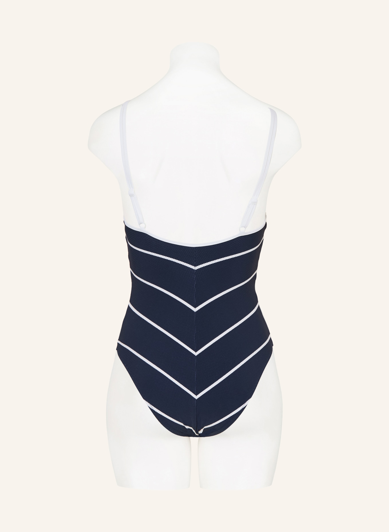 watercult Badeanzug COASTAL LINES: DUNKELBLAU / WEISS