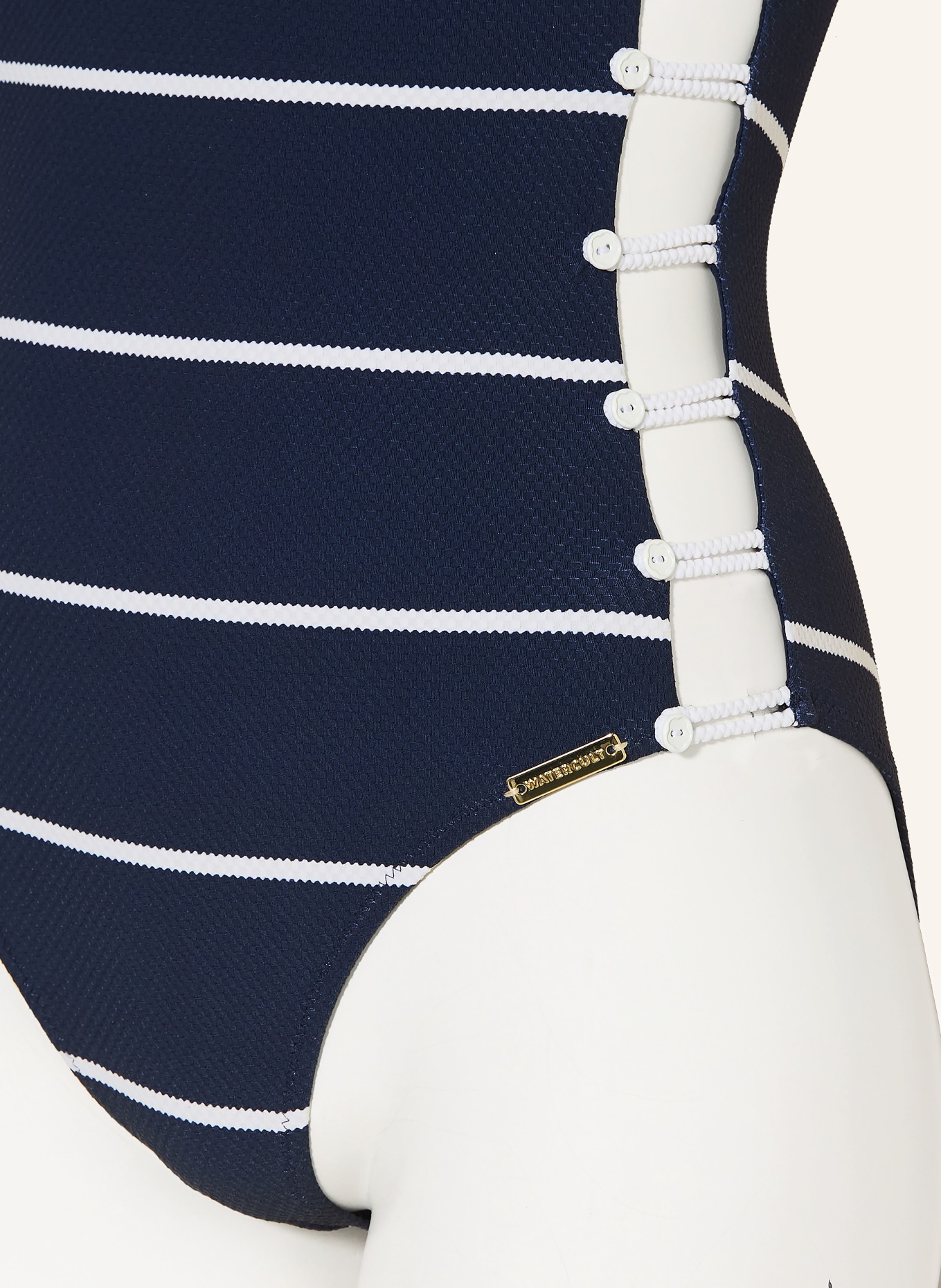 watercult Badeanzug COASTAL LINES: DUNKELBLAU / WEISS