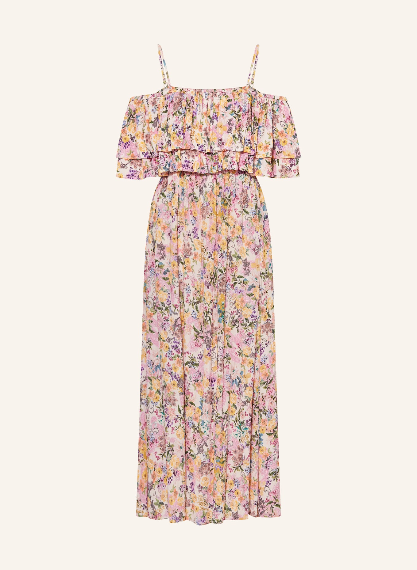 watercult Plážové šaty PRETTY BOHO: RŮŽOVÁ / FIALOVÁ / TMAVĚ ŽLUTÁ