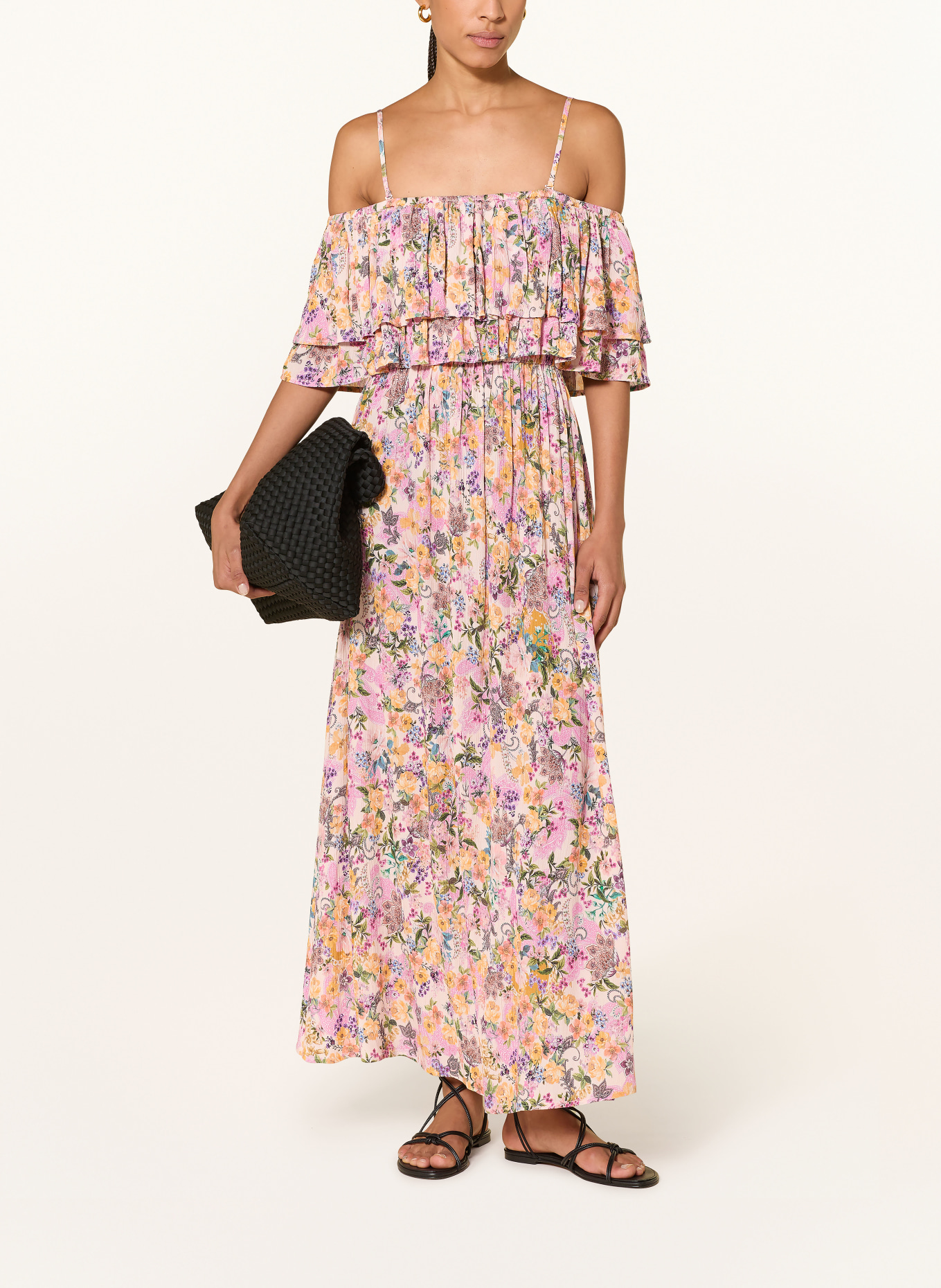 watercult Plážové šaty PRETTY BOHO: RŮŽOVÁ / FIALOVÁ / TMAVĚ ŽLUTÁ