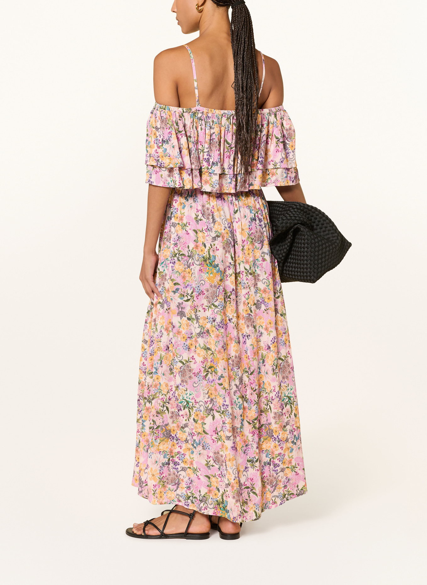 watercult Plážové šaty PRETTY BOHO: RŮŽOVÁ / FIALOVÁ / TMAVĚ ŽLUTÁ