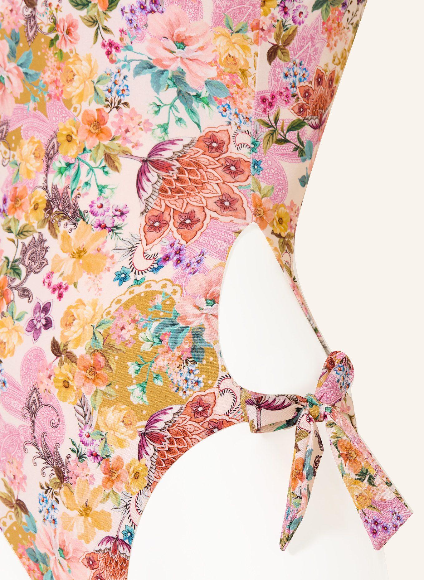watercult PRETTY BOHO swimsuit with cut-out: PINK / PURPLE / LIGHT ORANGE