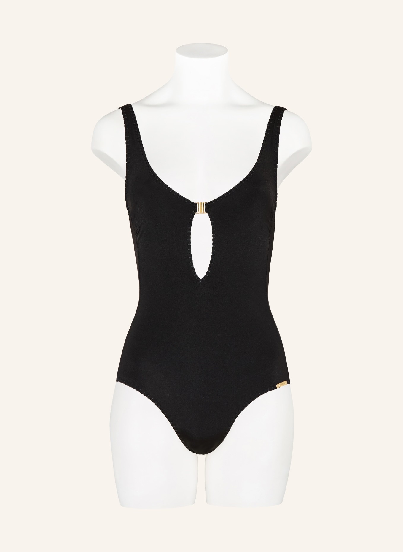 watercult Plavky CRAFTED ESSENTIALS s výřezem: ČERNÁ