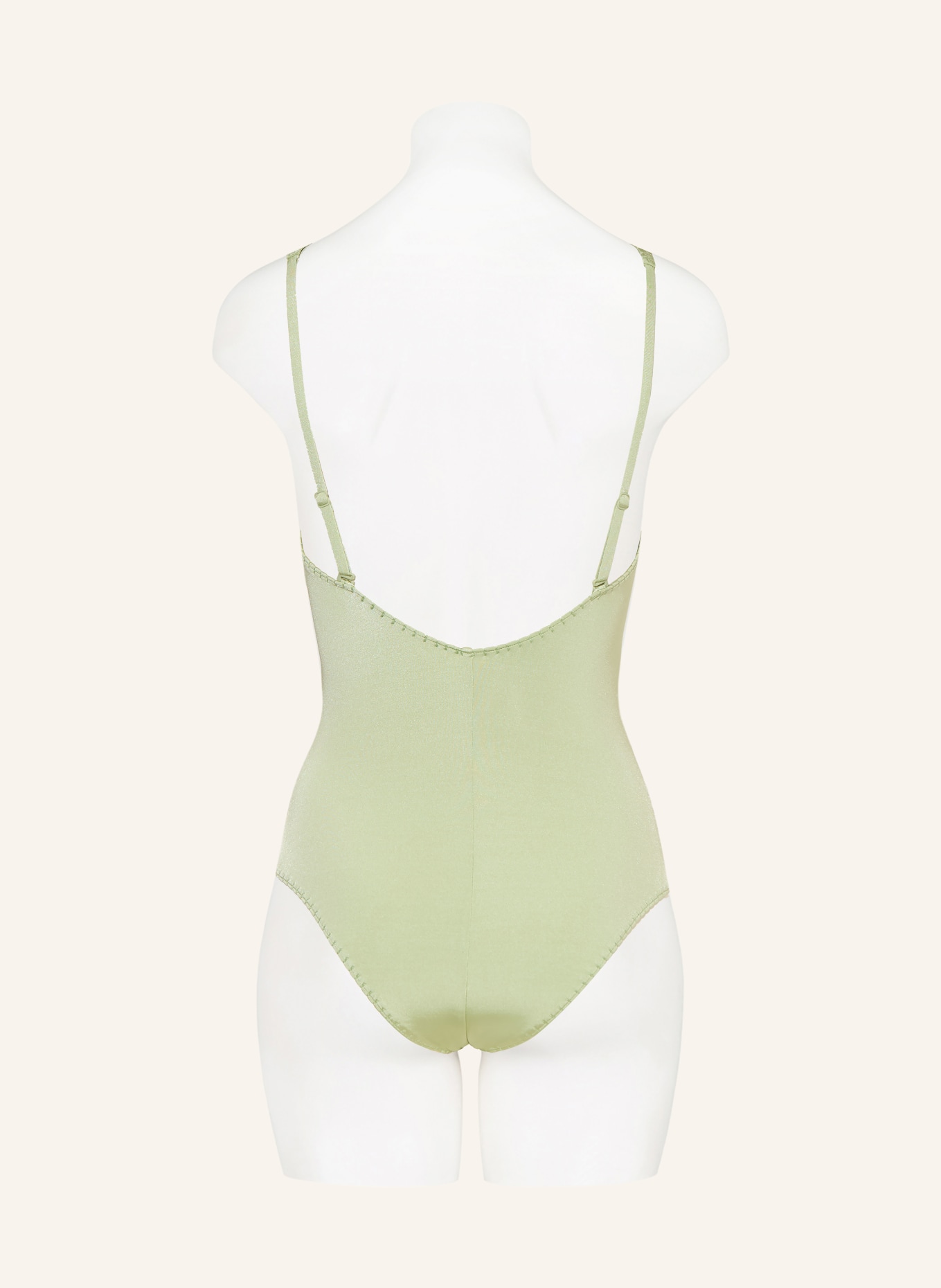 watercult Badeanzug CRAFTED ESSENTIALS mit Cut-out: HELLGRÜN