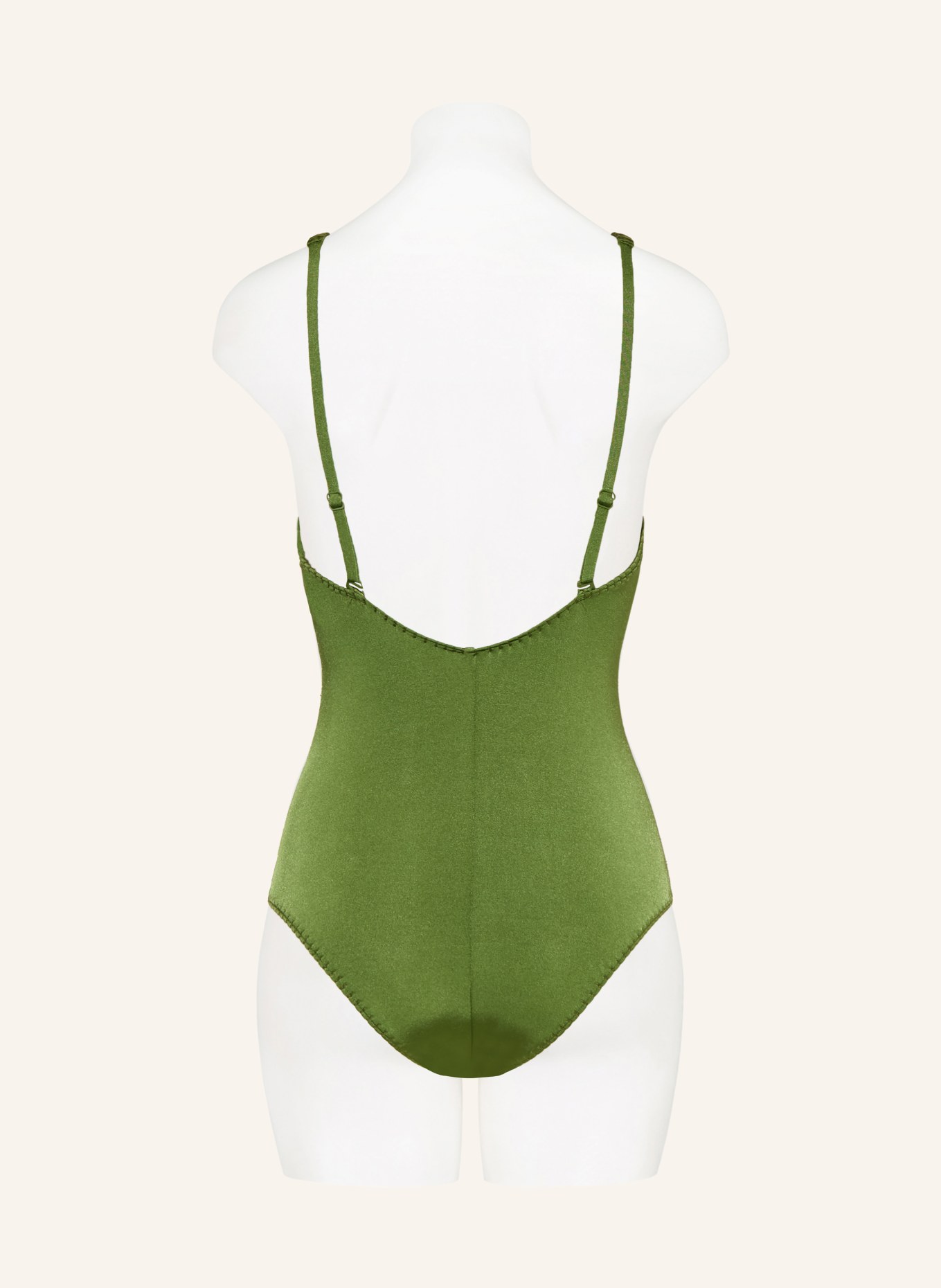 watercult Badeanzug CRAFTED ESSENTIALS mit Cut-out: OLIV