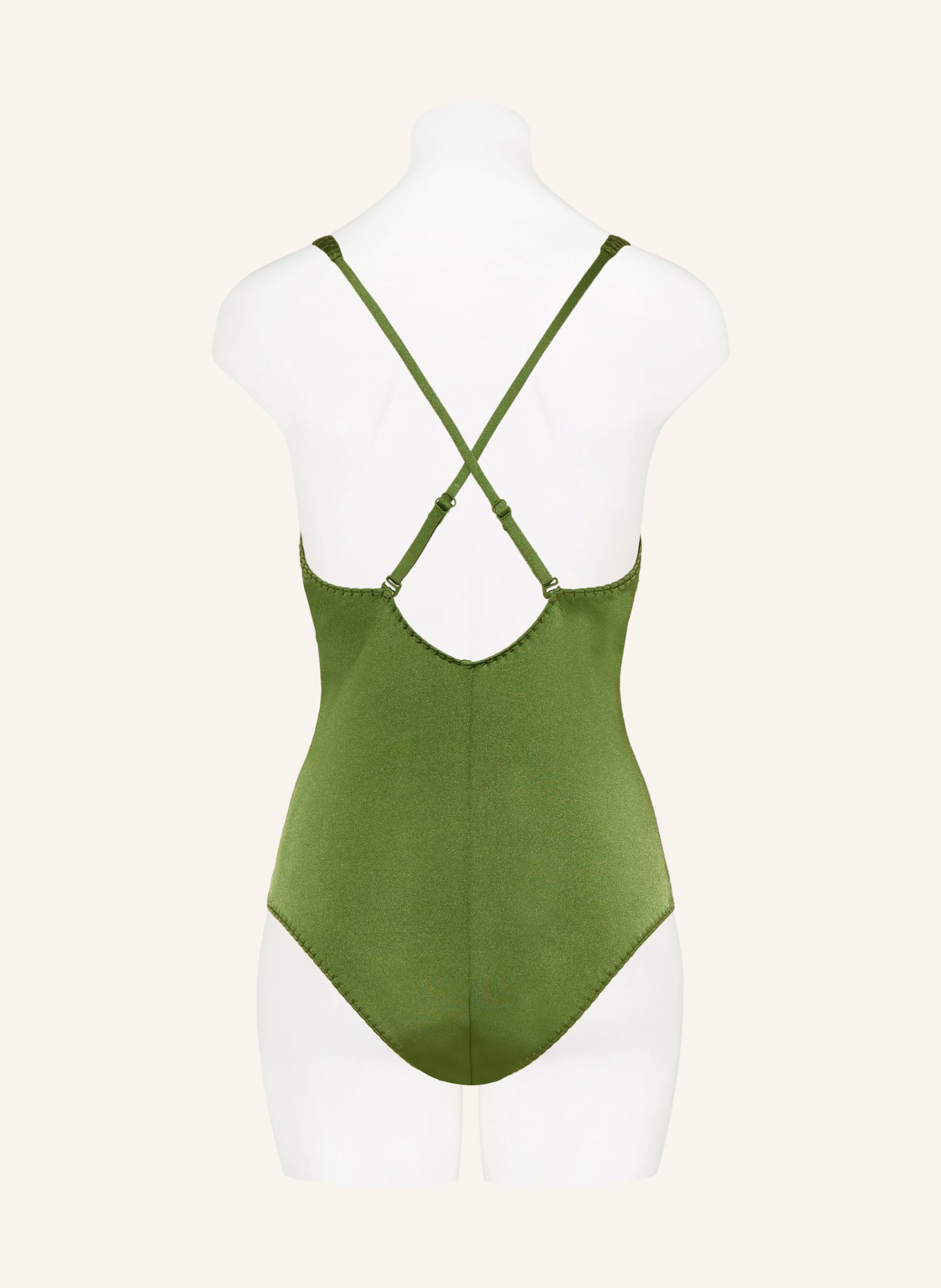 watercult Badeanzug CRAFTED ESSENTIALS mit Cut-out: OLIV