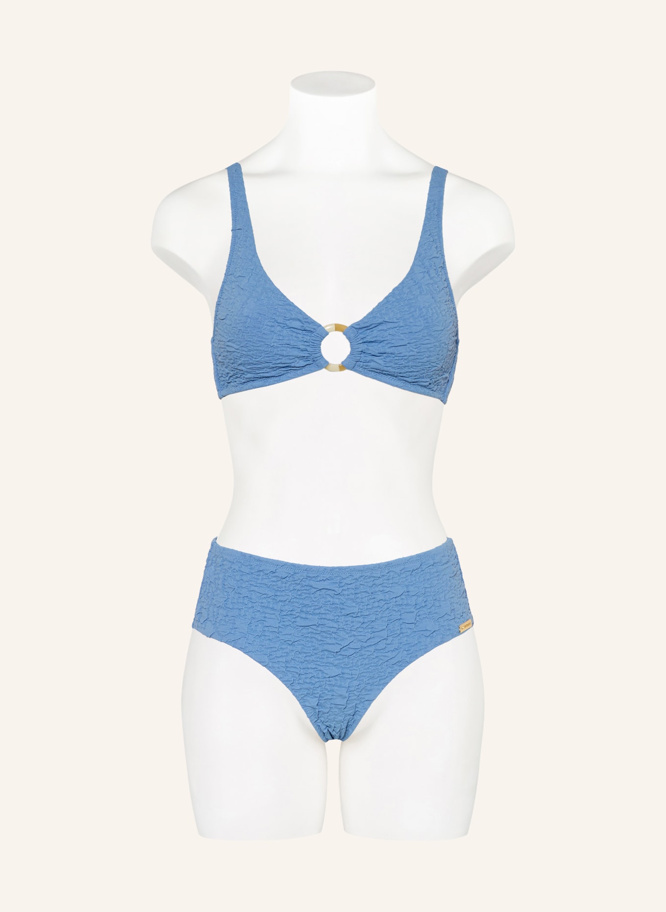 watercult Bralette-Bikini-Top TIDAL TEXTURE: HELLBLAU