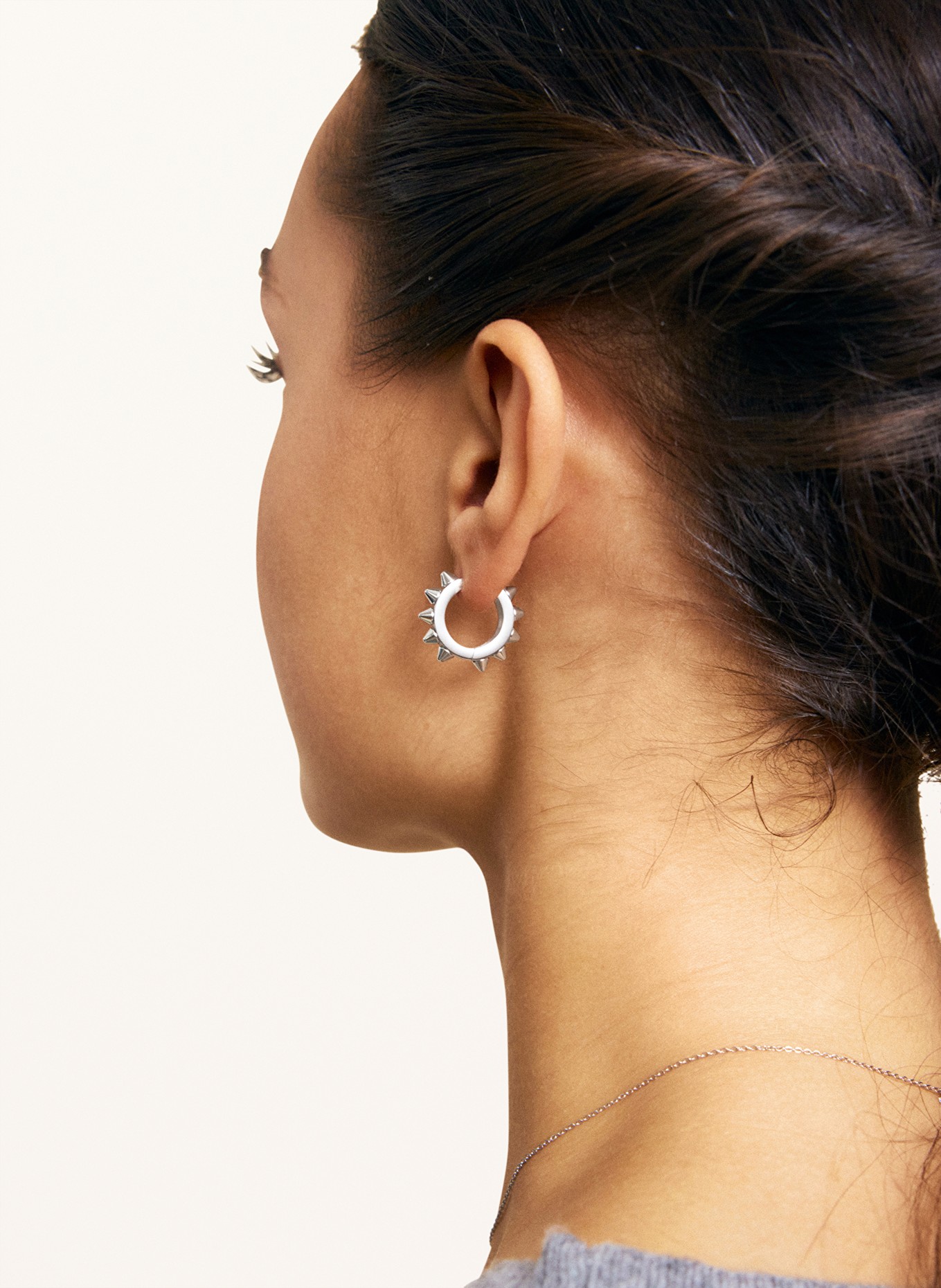 EDBLAD PEAK hoop earrings: SILVER