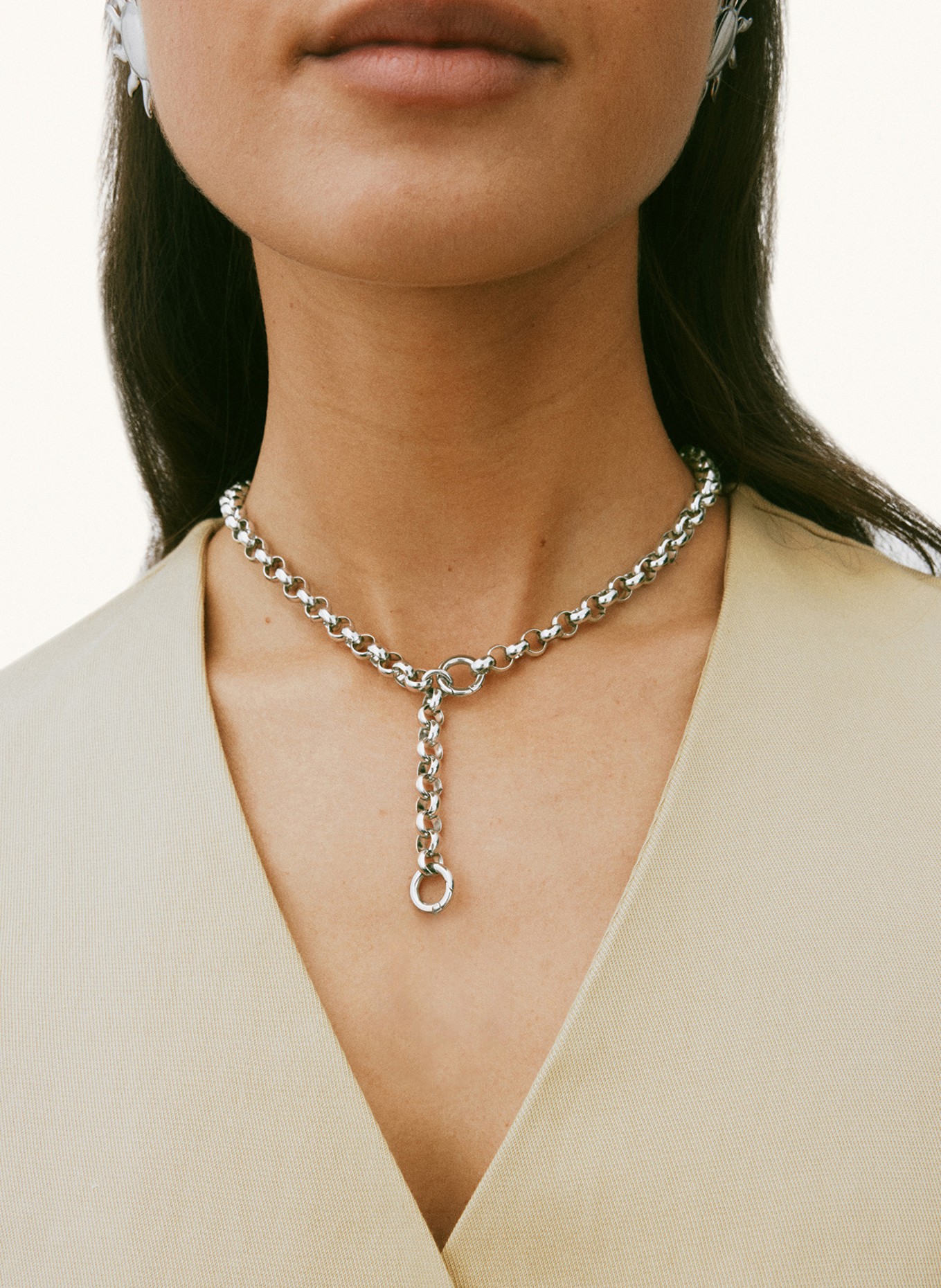 EDBLAD LOOP CHARM L necklace: SILVER