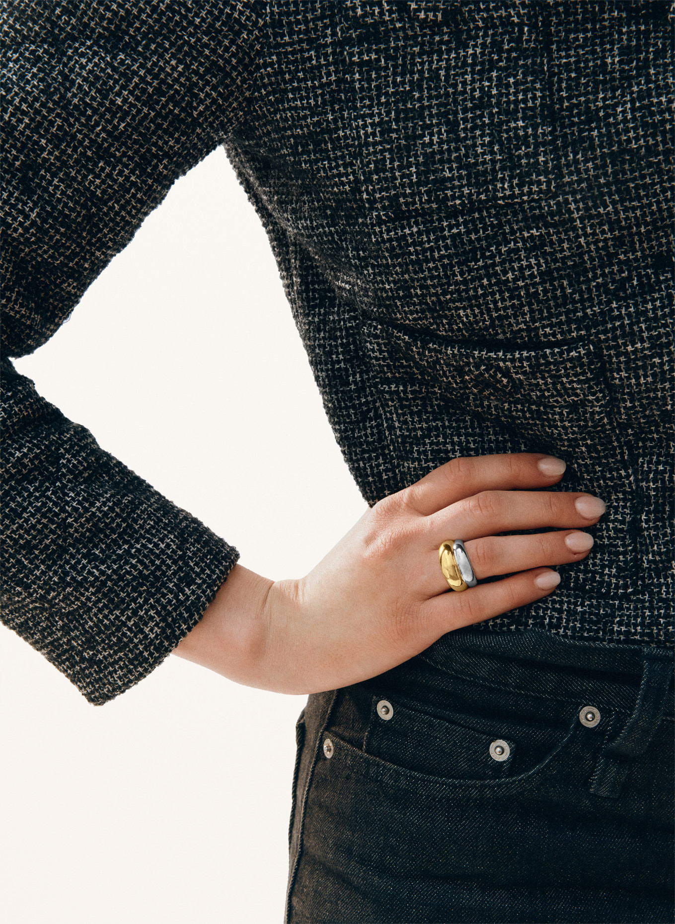 EDBLAD Ring FURO DUO: SILBER / GOLD