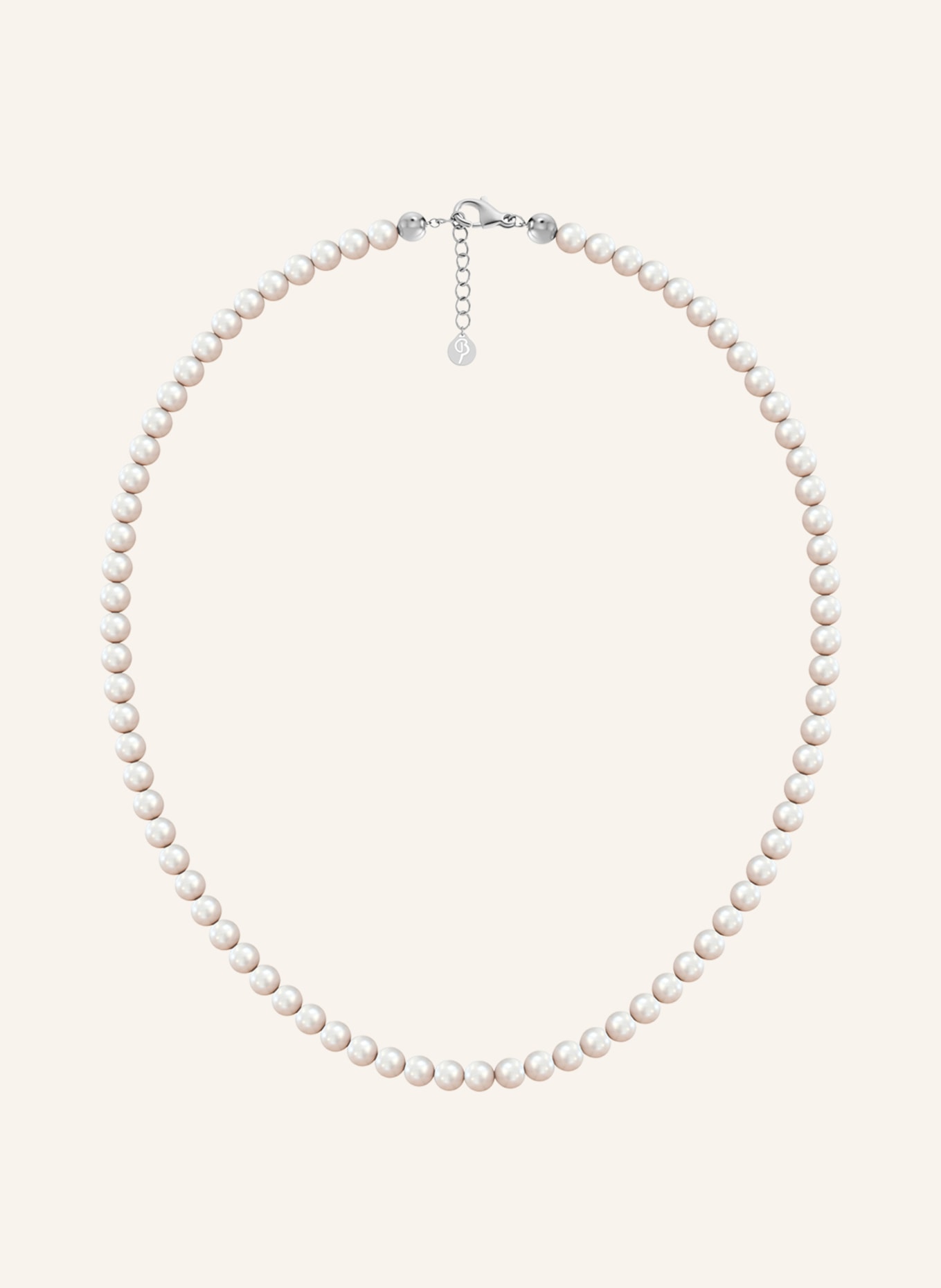 EDBLAD LILIAN MULTI M necklace: WHITE / SILVER