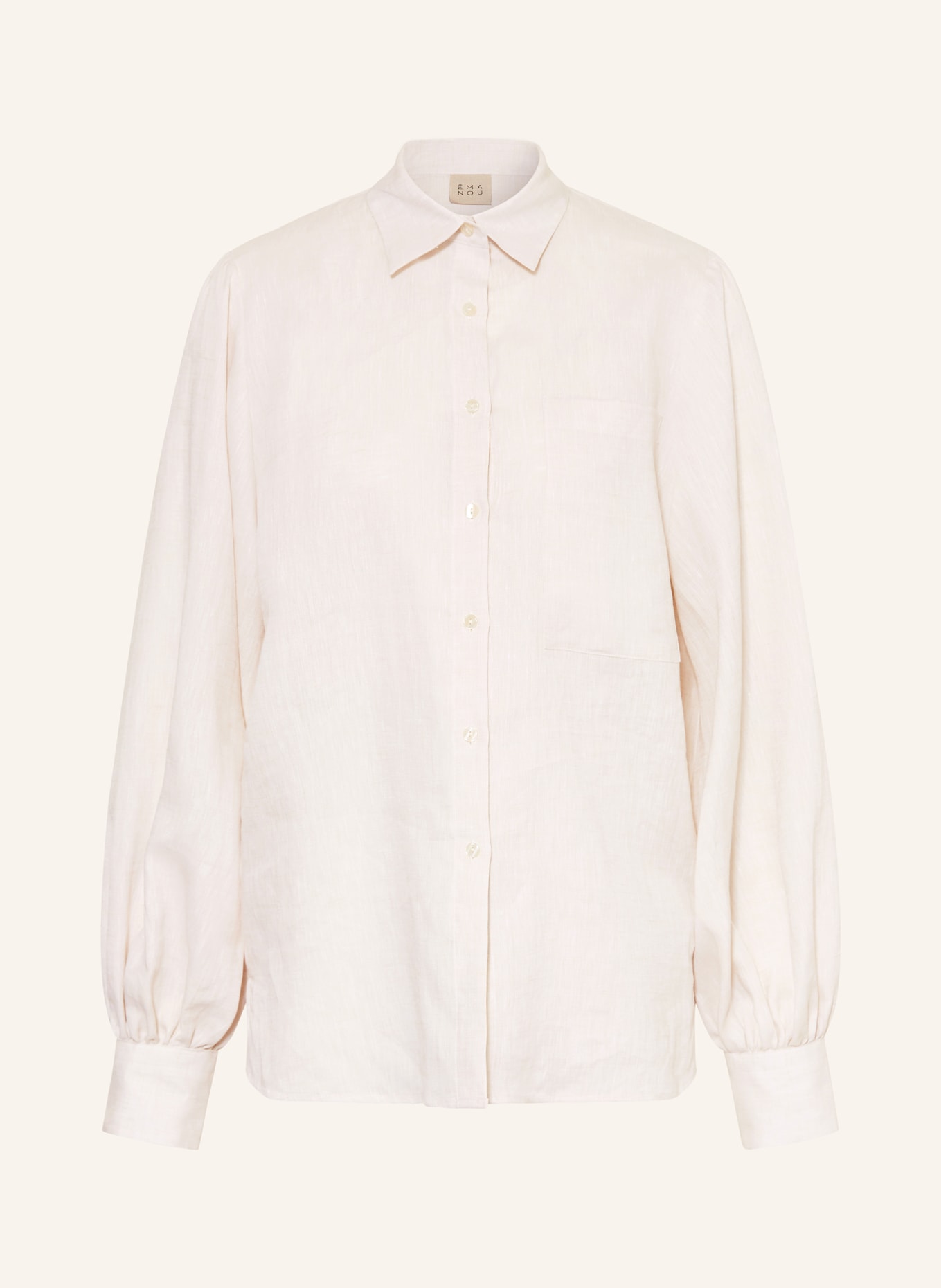 ÉMANOU Lněná košile: KRÉMOVÁ
