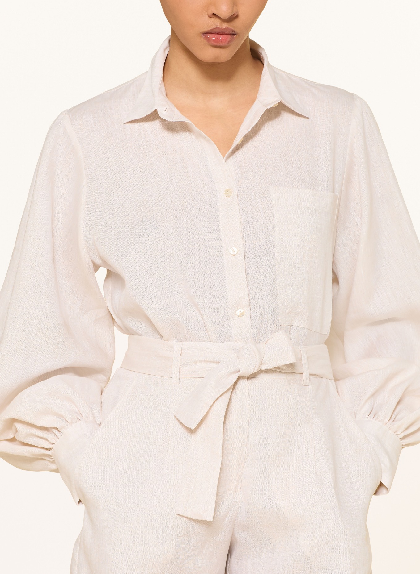 ÉMANOU Lněná košile: KRÉMOVÁ