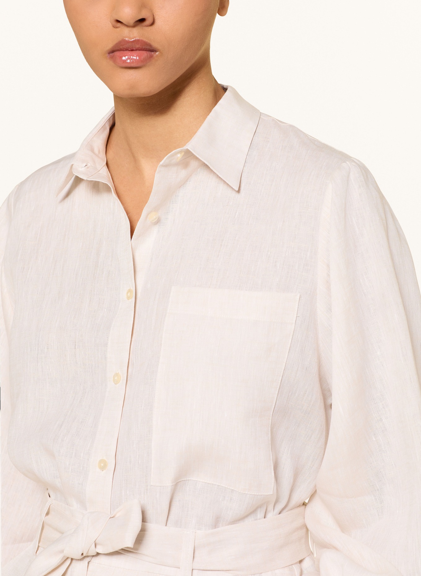 ÉMANOU Lněná košile: KRÉMOVÁ