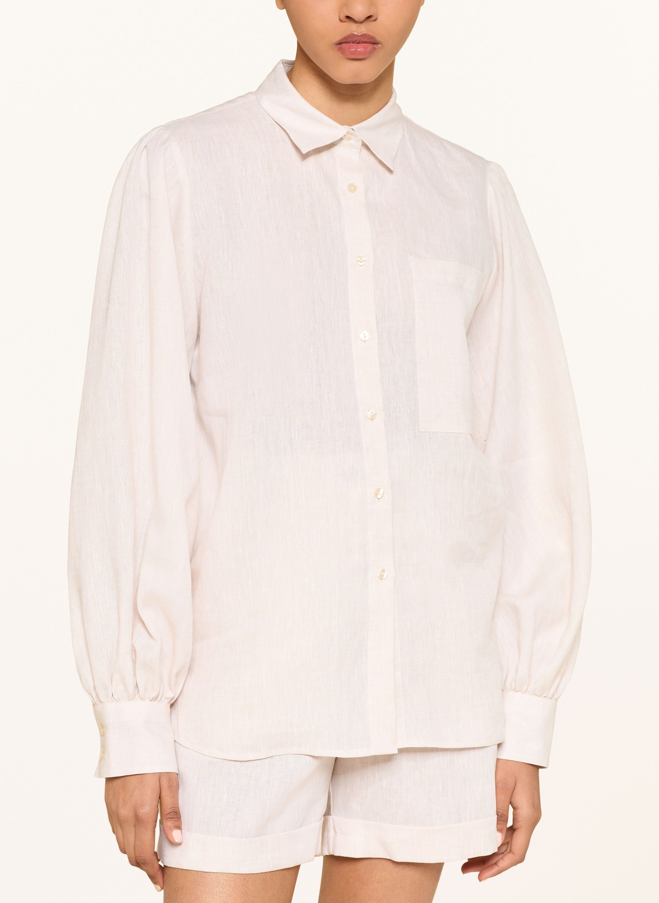 ÉMANOU Lněná košile: KRÉMOVÁ