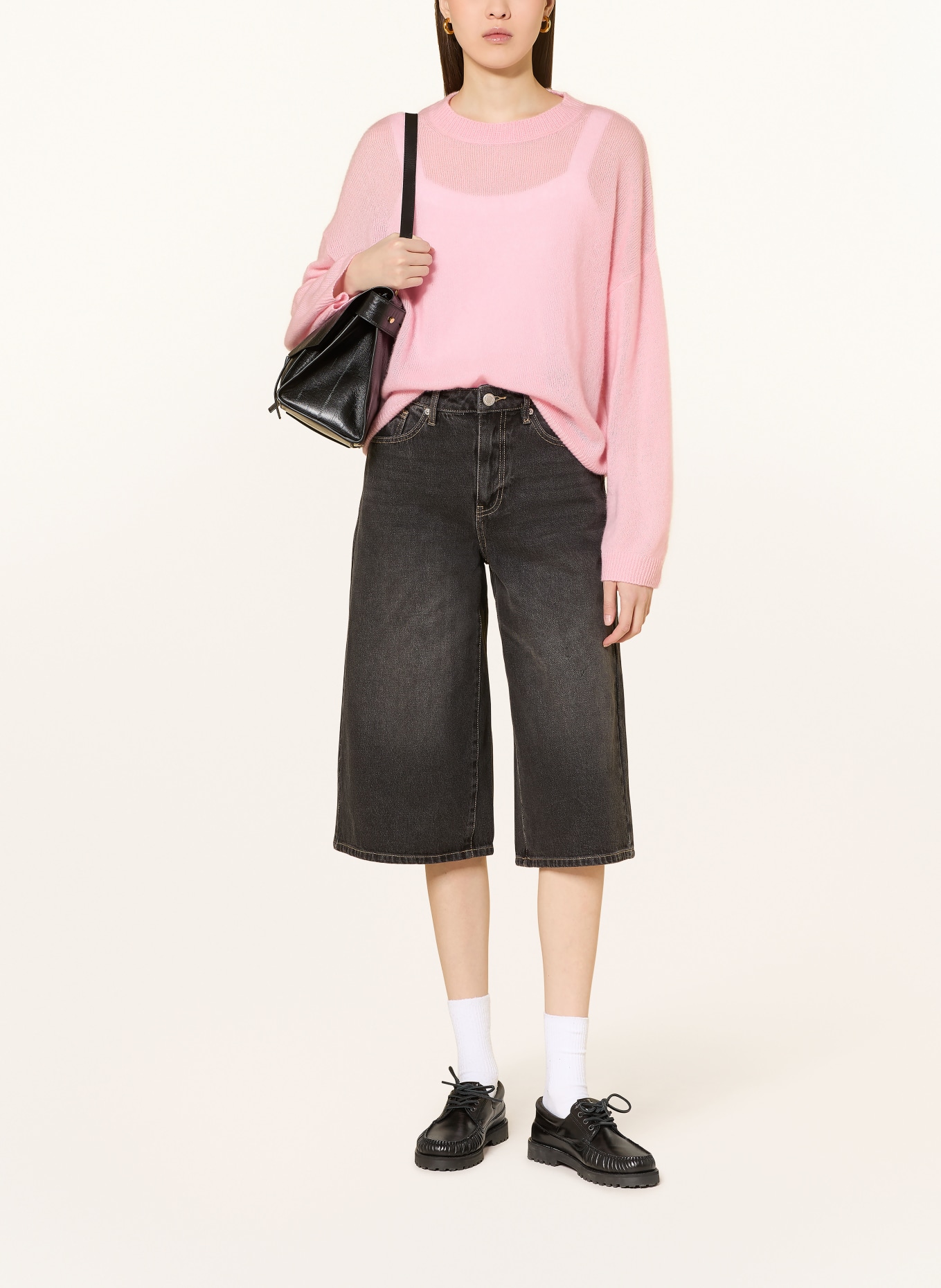 MRS & HUGS Svetr s kašmírem: RŮŽOVÁ