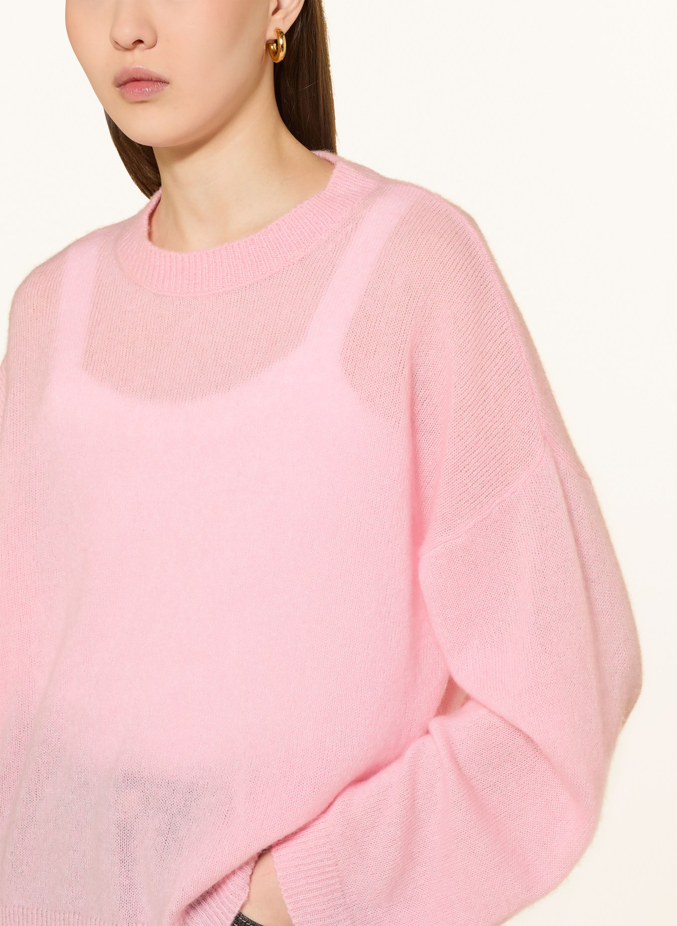 MRS & HUGS Svetr s kašmírem: RŮŽOVÁ