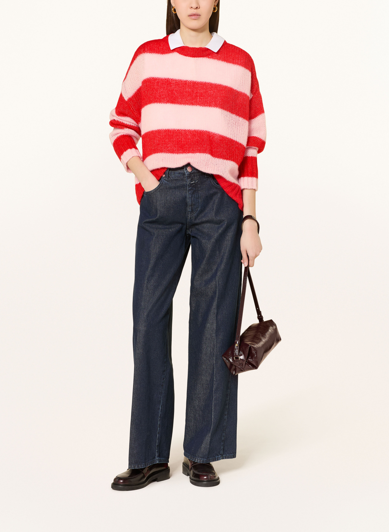 MRS & HUGS Pullover mit Cashmere: HELLROSA / PINK