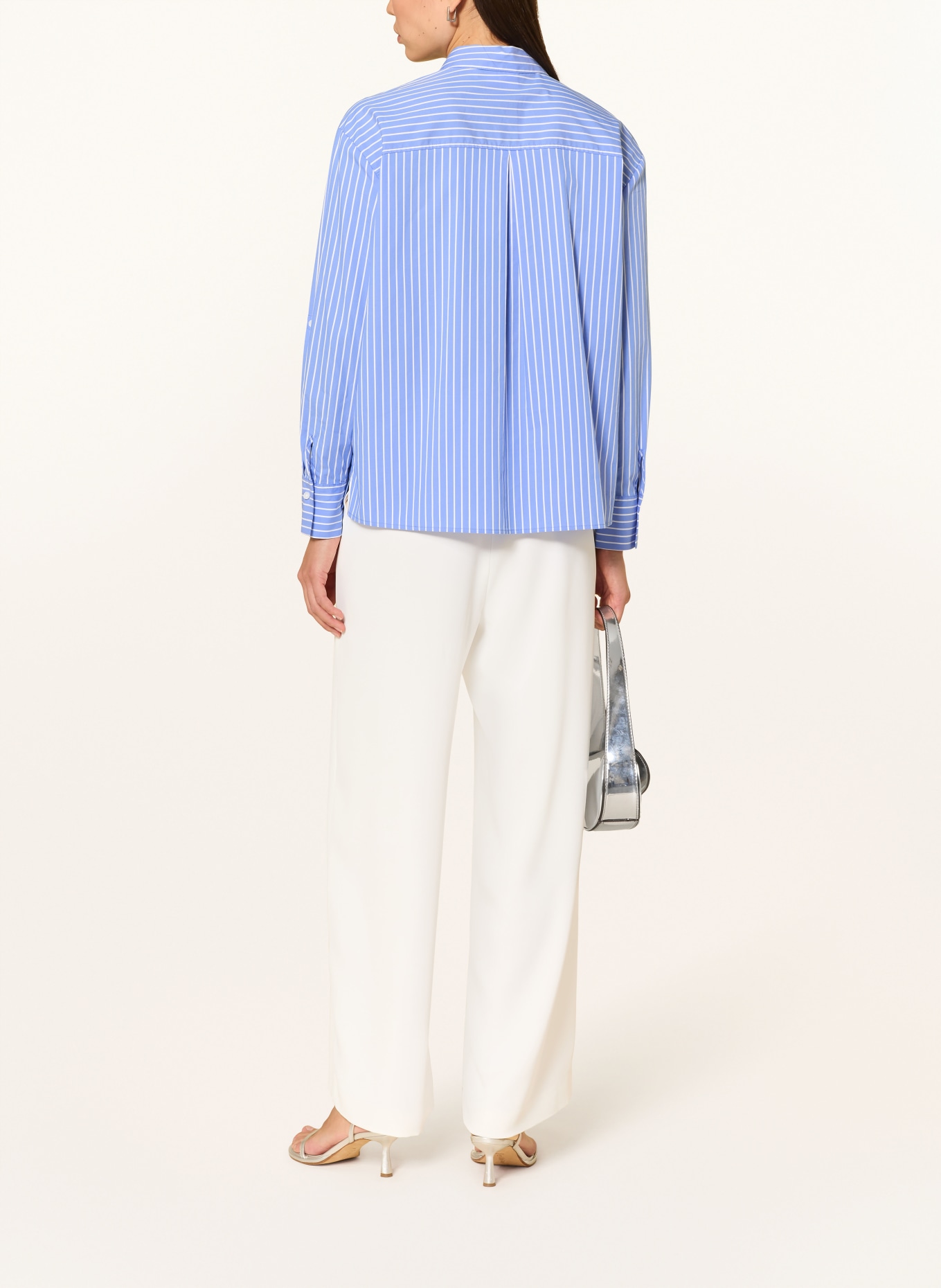 comma Hemdbluse mit Schmucksteinen: HELLBLAU