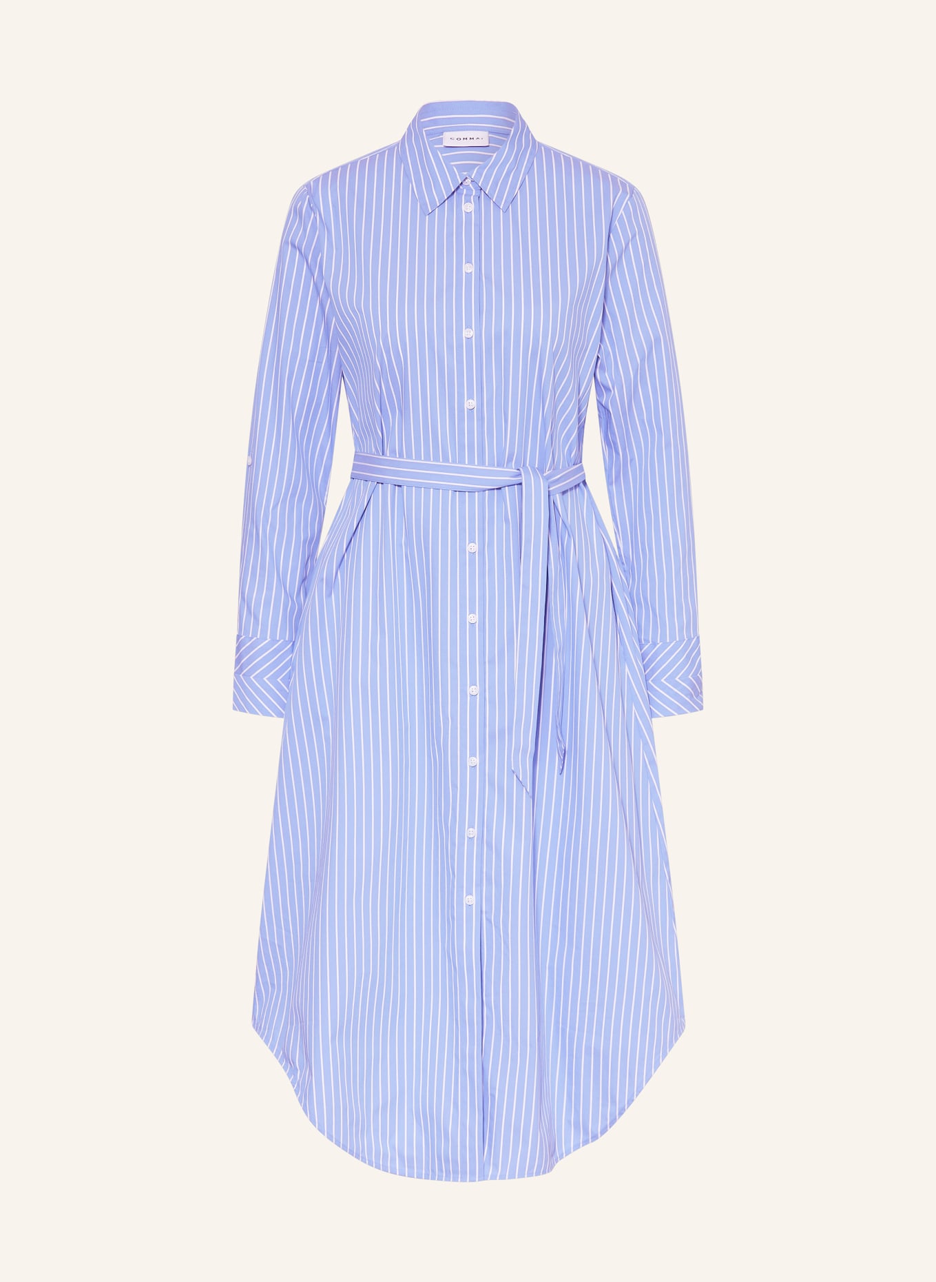 comma shirt dress: LIGHT BLUE / WHITE