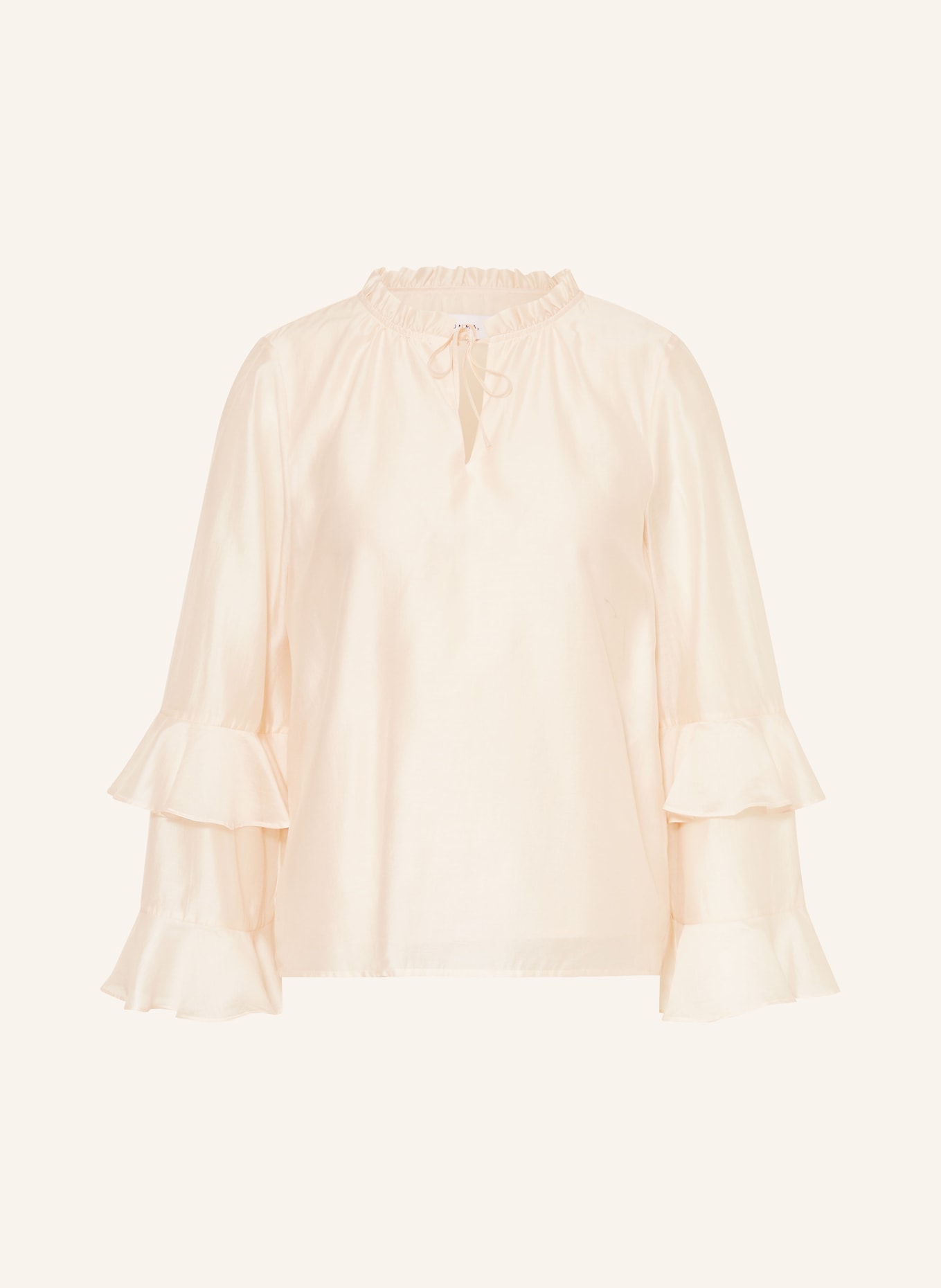 comma Blusenshirt mit Volants: CREME