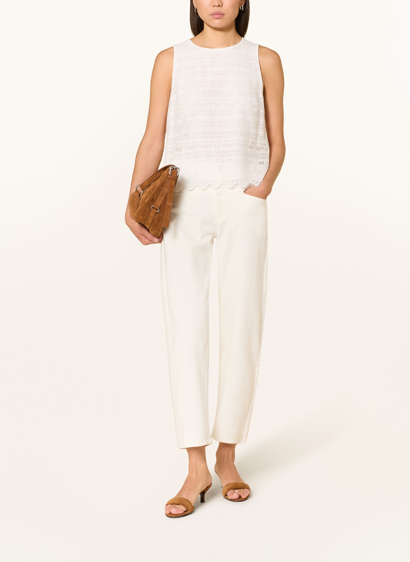 comma Spitzentop: ECRU