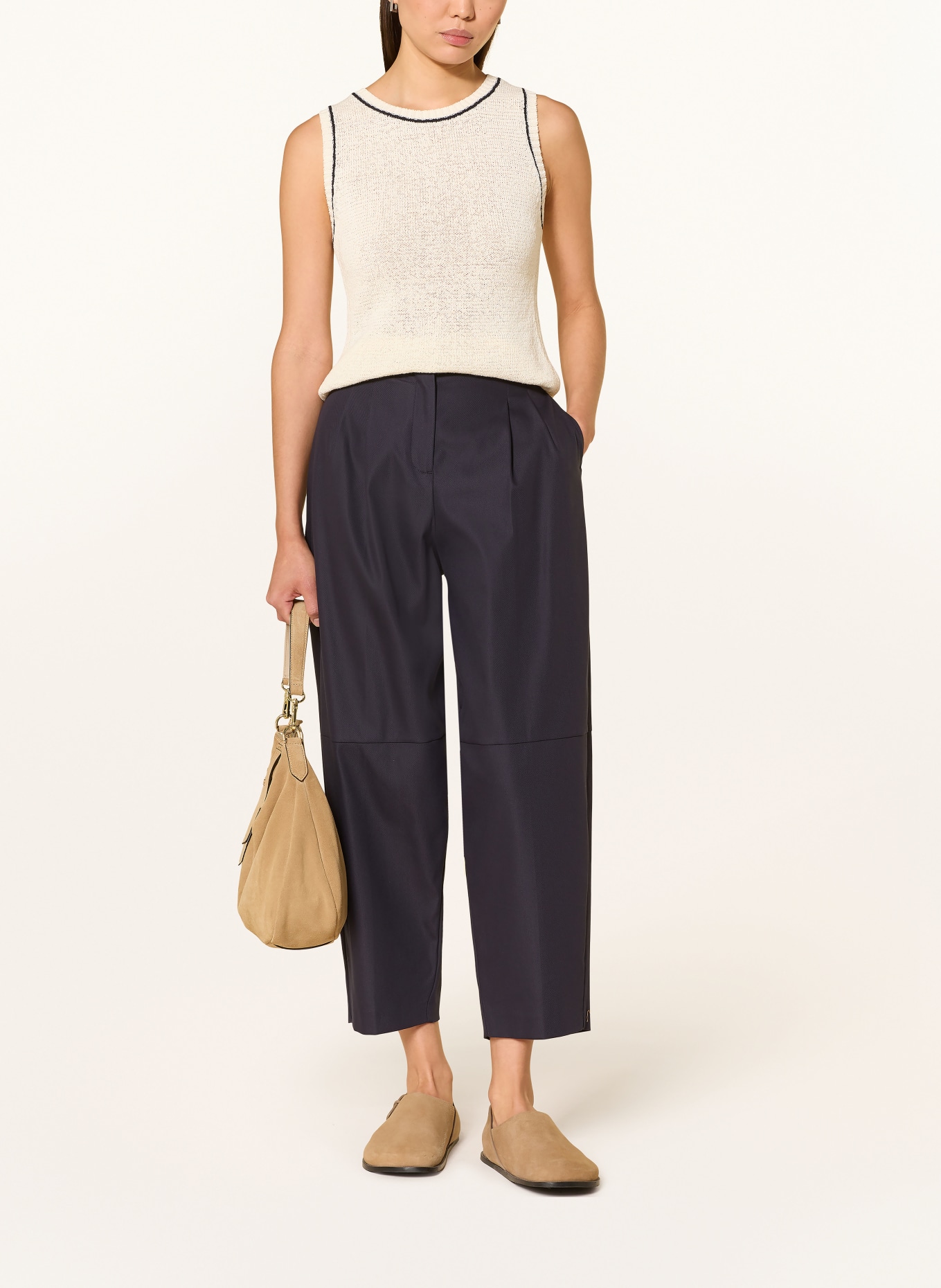 comma Pantalon 7/8: BLEU FONCÉ