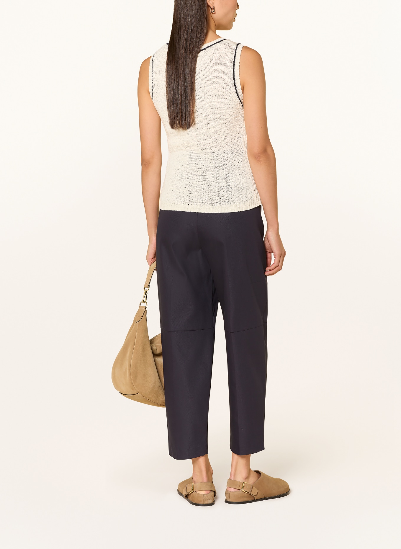 comma Pantalon 7/8: BLEU FONCÉ