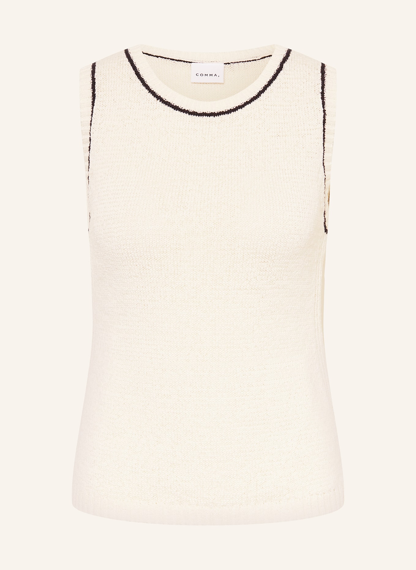 comma haut en maille: ÉCRU